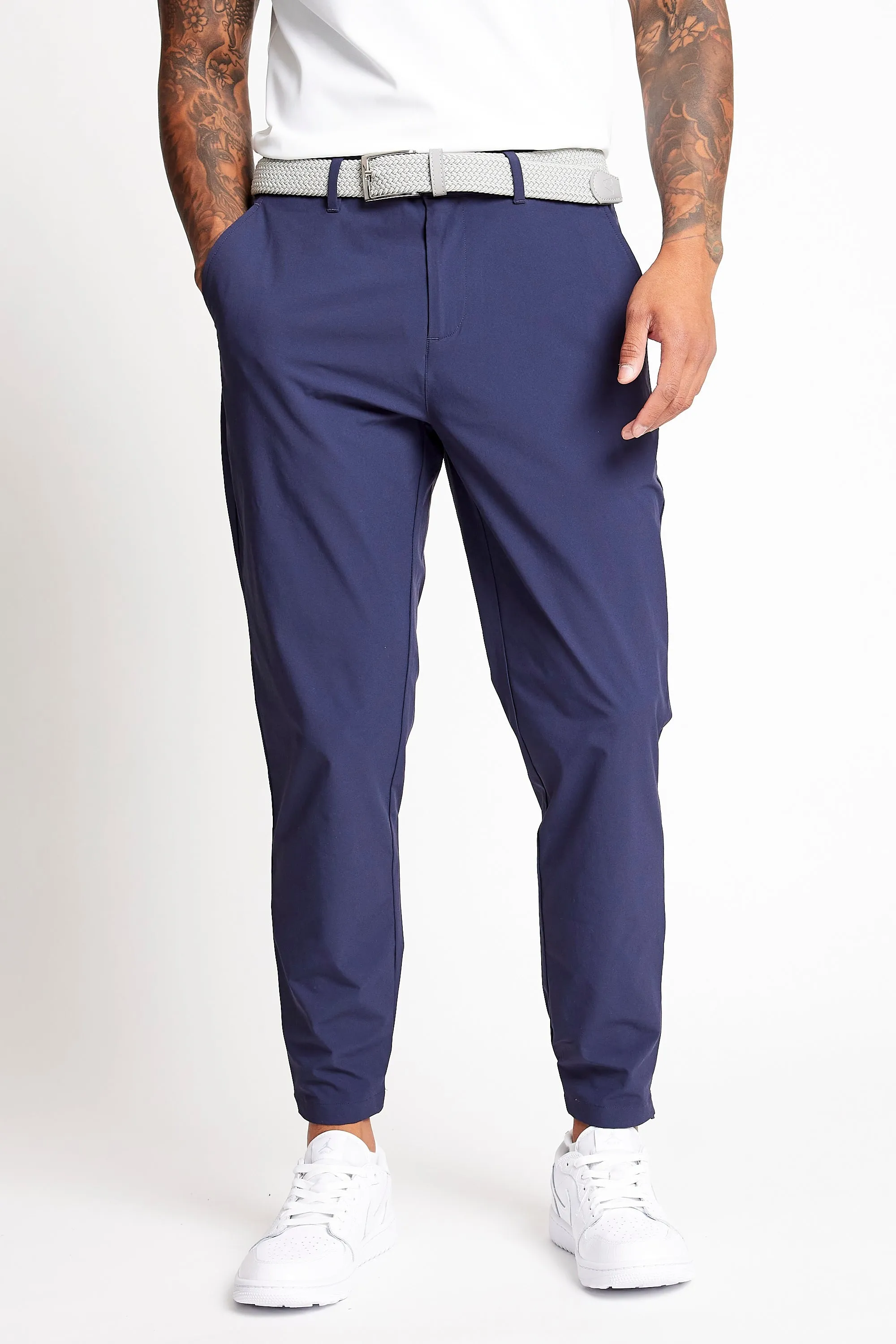 Cropped Dynamic Stretch Golf Trousers - Ace Navy