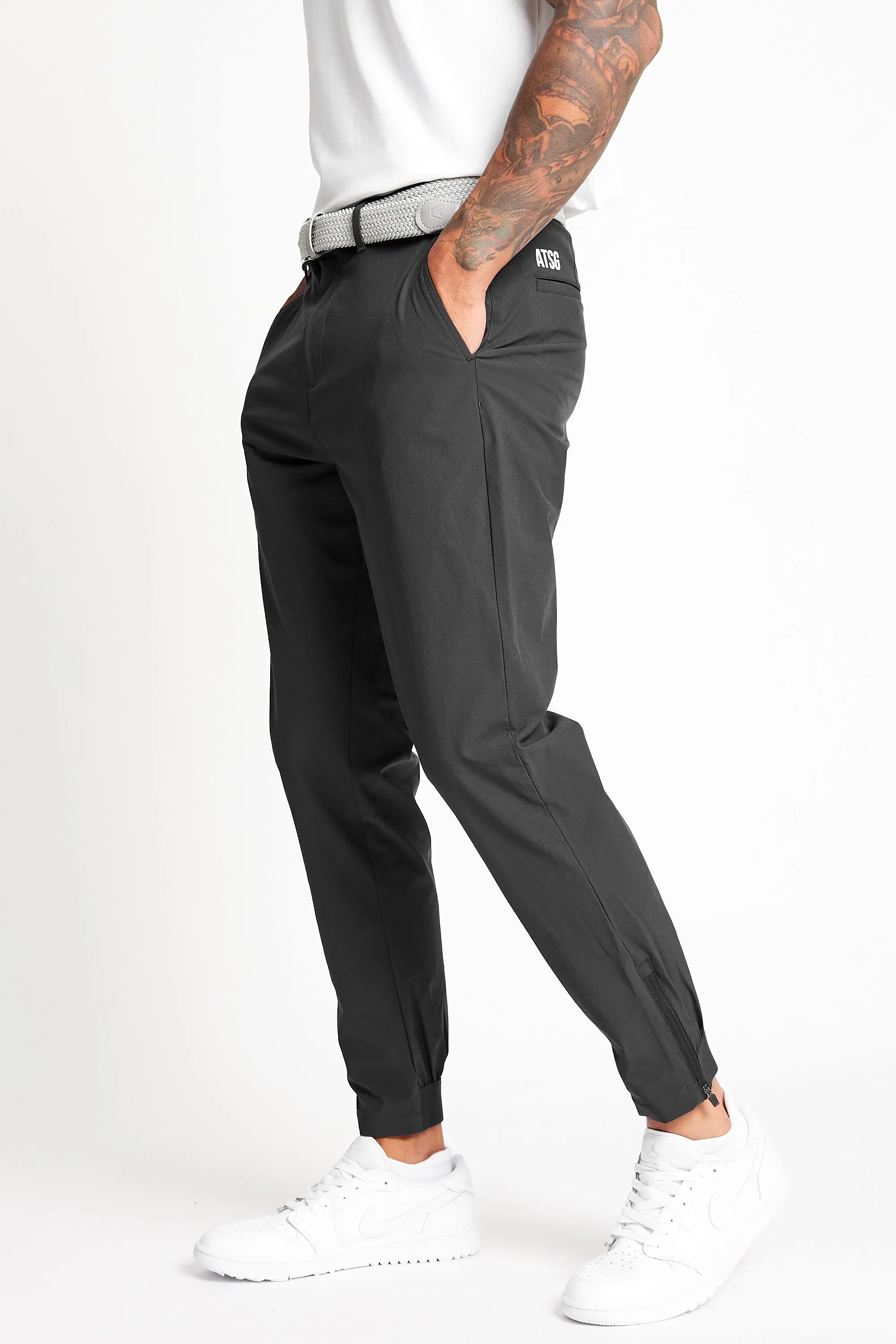 Cropped Dynamic Stretch Golf Trousers - Putter Black