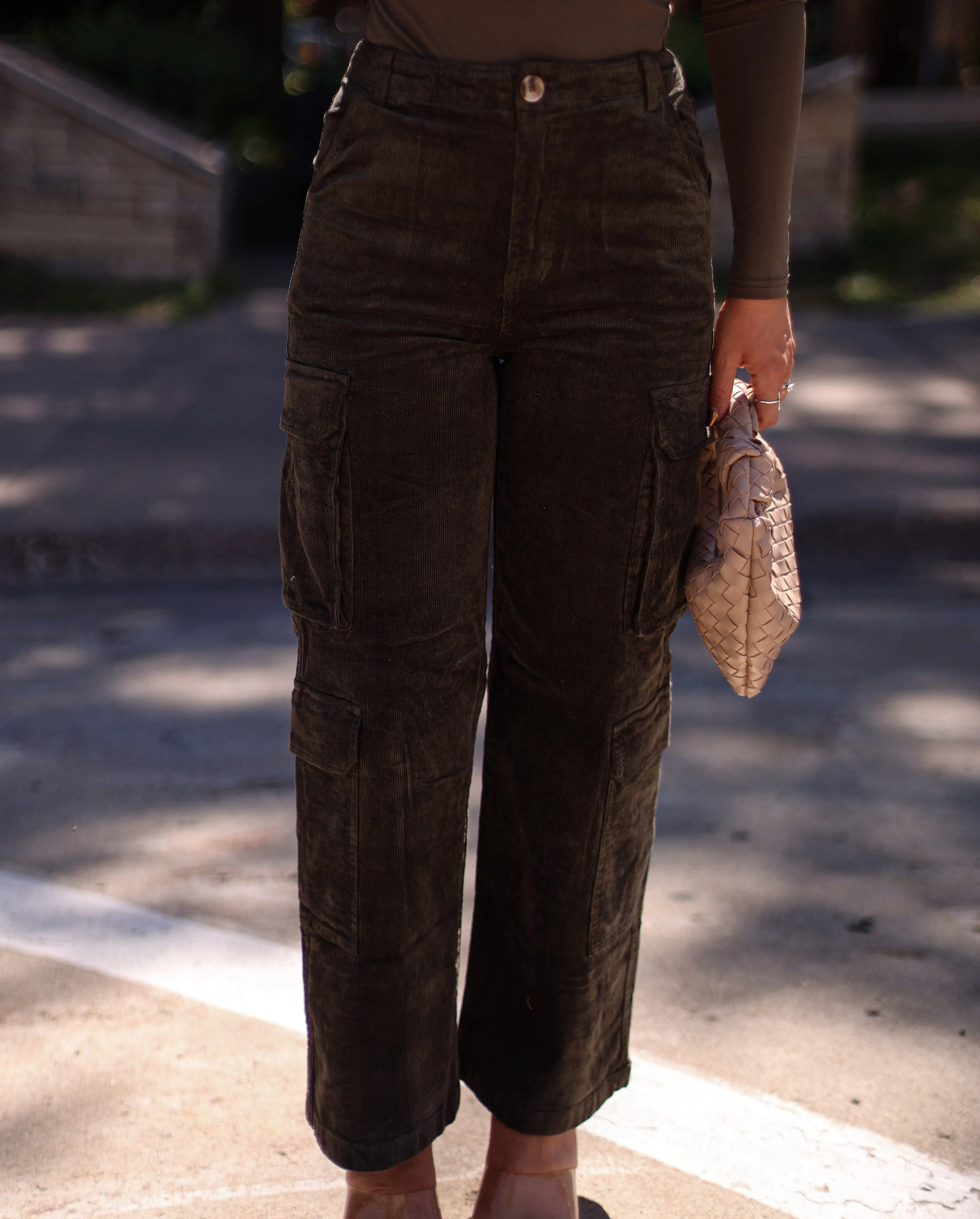 Dark Olive Corduroy Cargo Pant