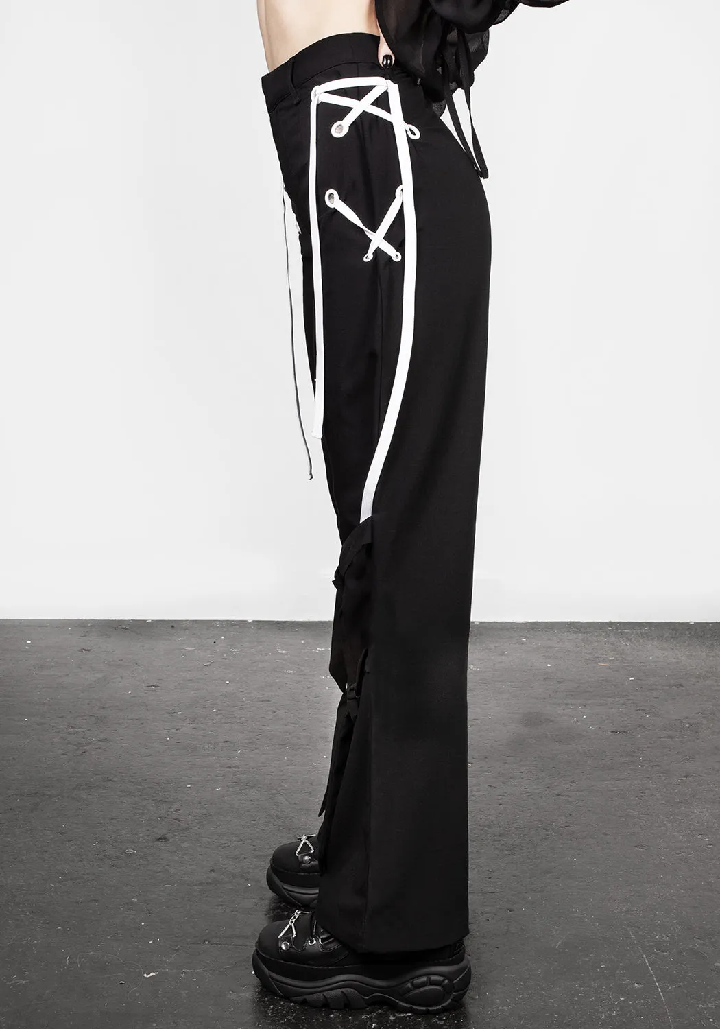 Defendant Lace Up Tie Trousers