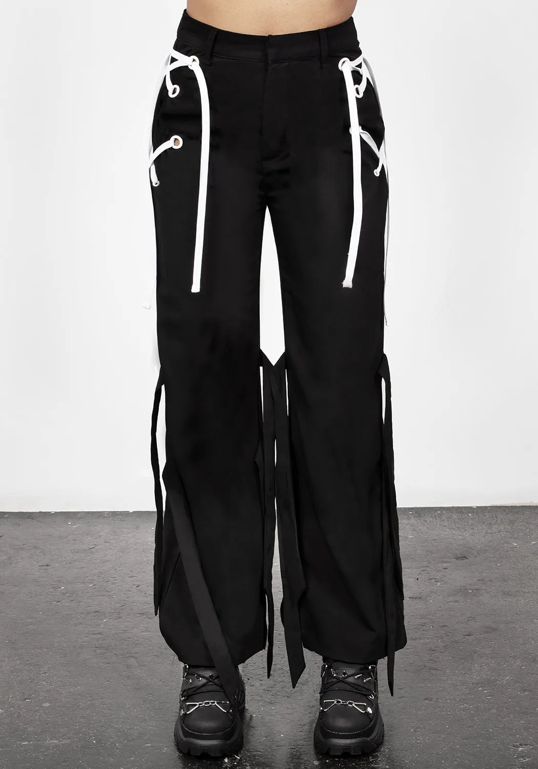 Defendant Lace Up Tie Trousers