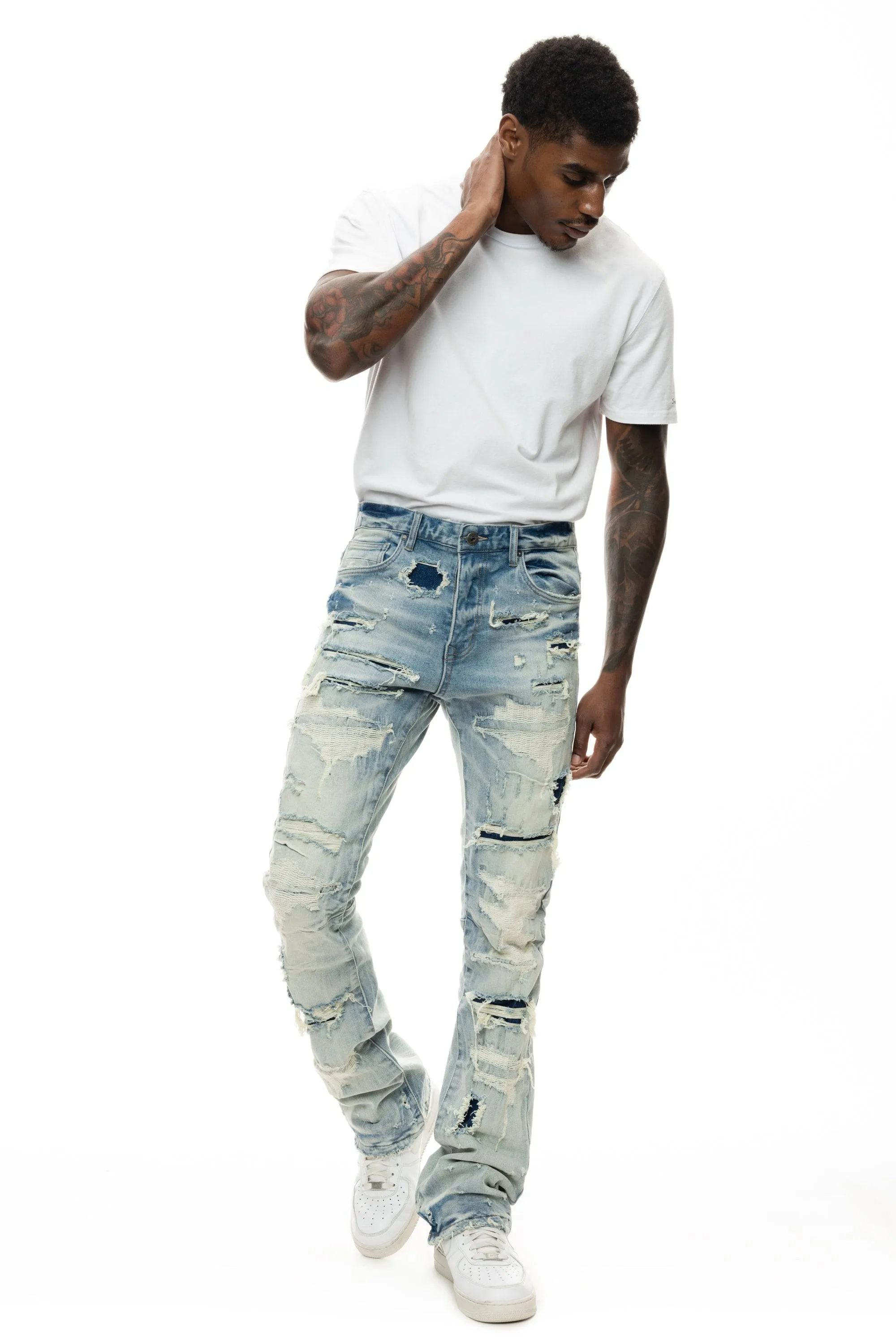 Double Layered Jeans - York Blue