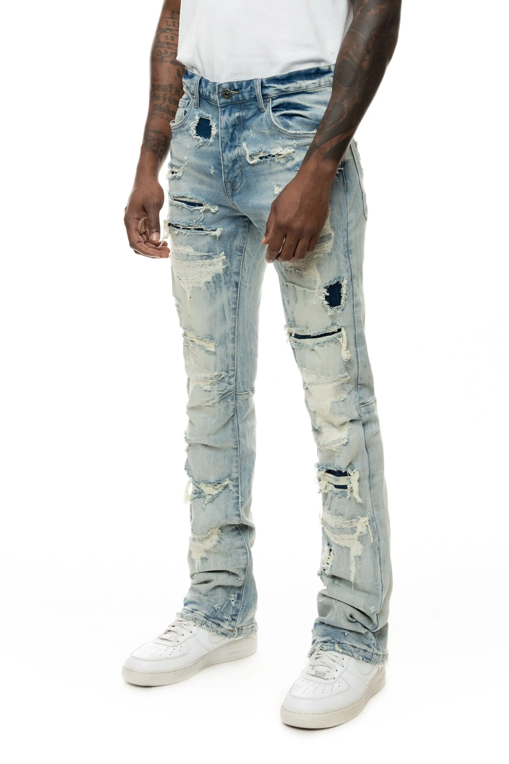 Double Layered Jeans - York Blue