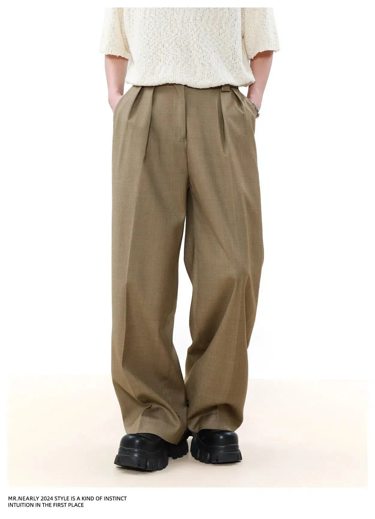 Drape Pleated Trousers