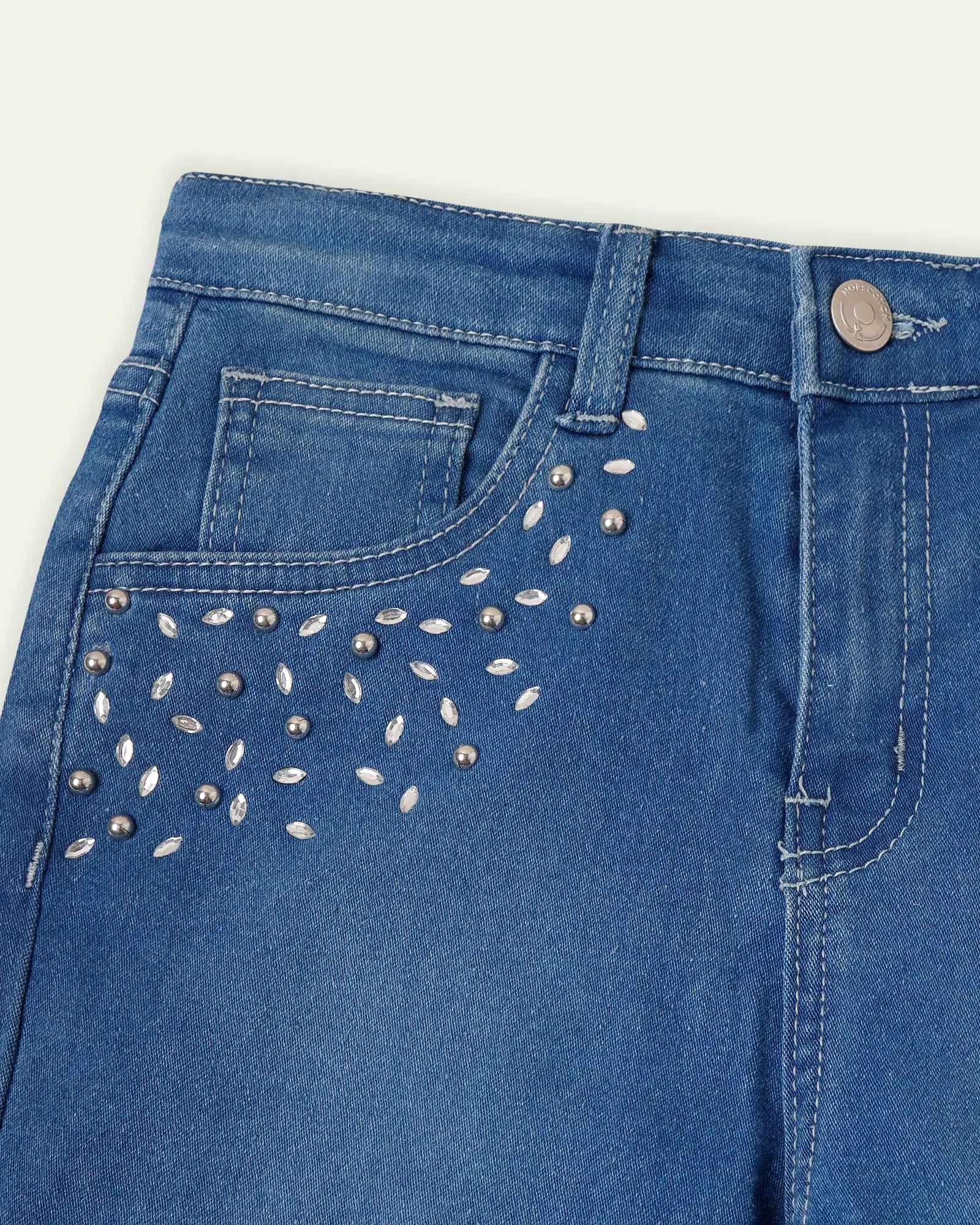 Embellished Straight Fit Jeans