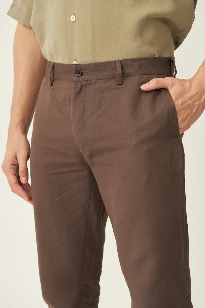 Etaupe Brown Linen Pants