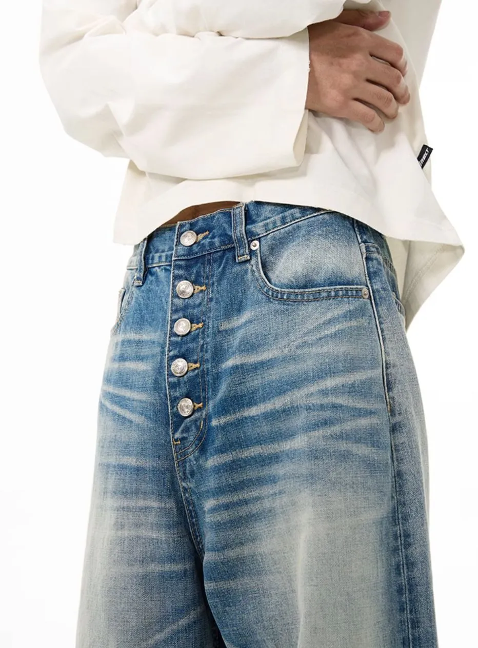 Faded Buttons-Up Jeans