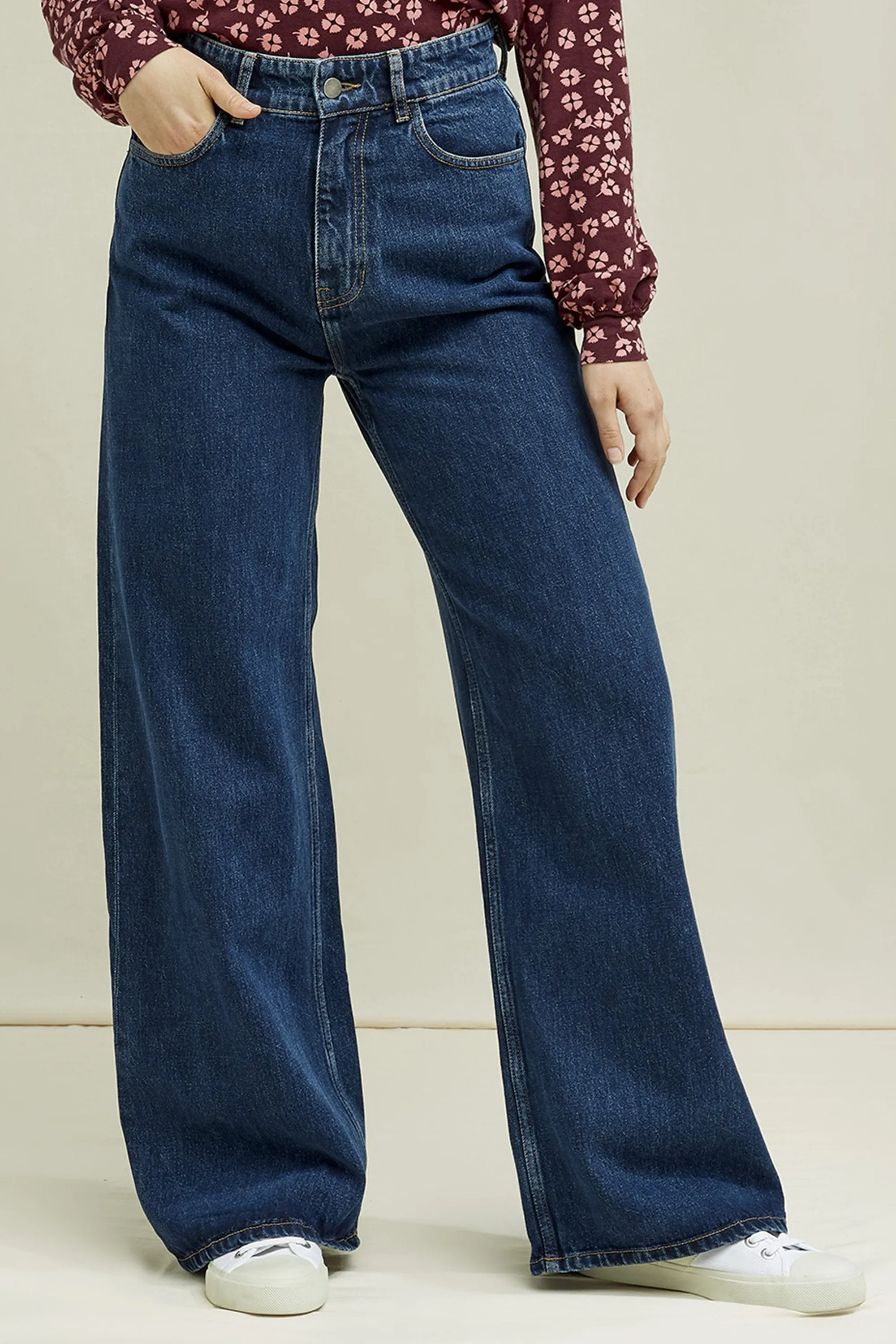 flora wide leg jeans