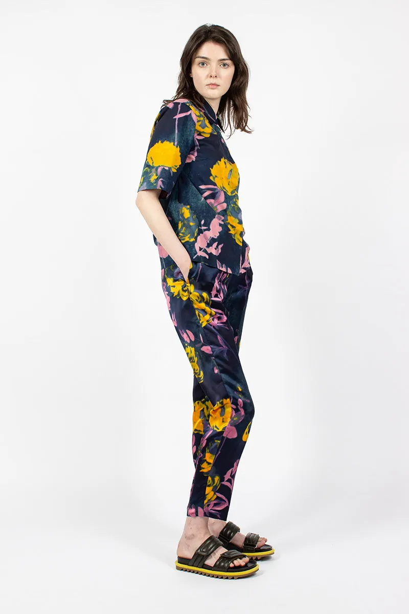 Floral Pants Navy