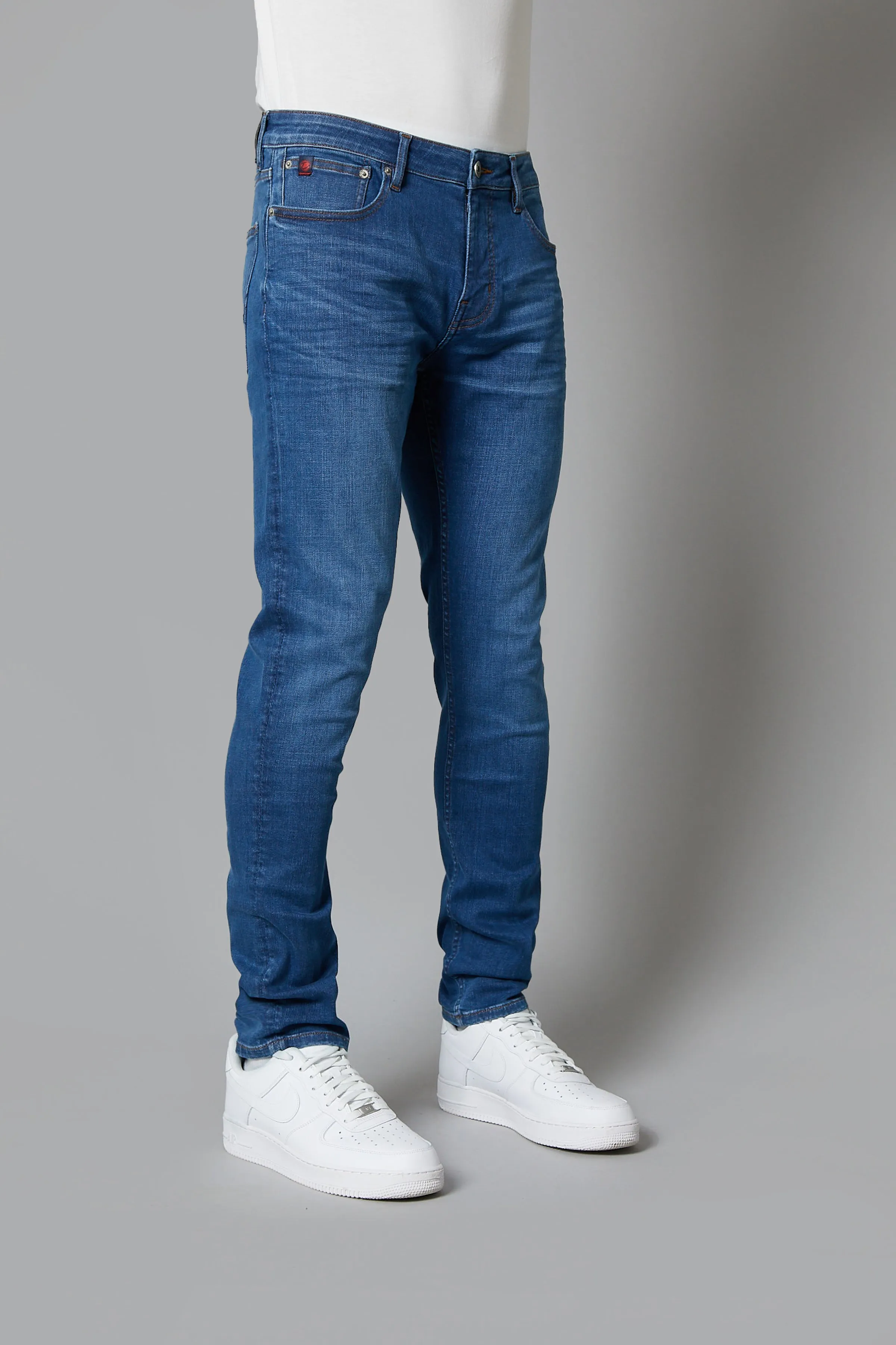 Florida Tapered Fit Jeans In Mid Blue