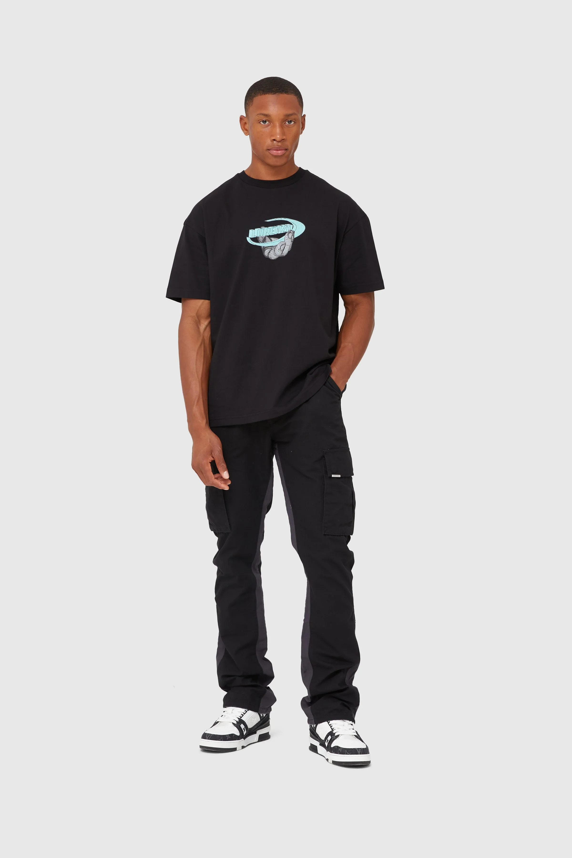 GENERAL CARGO FLARE PANT - BLACK