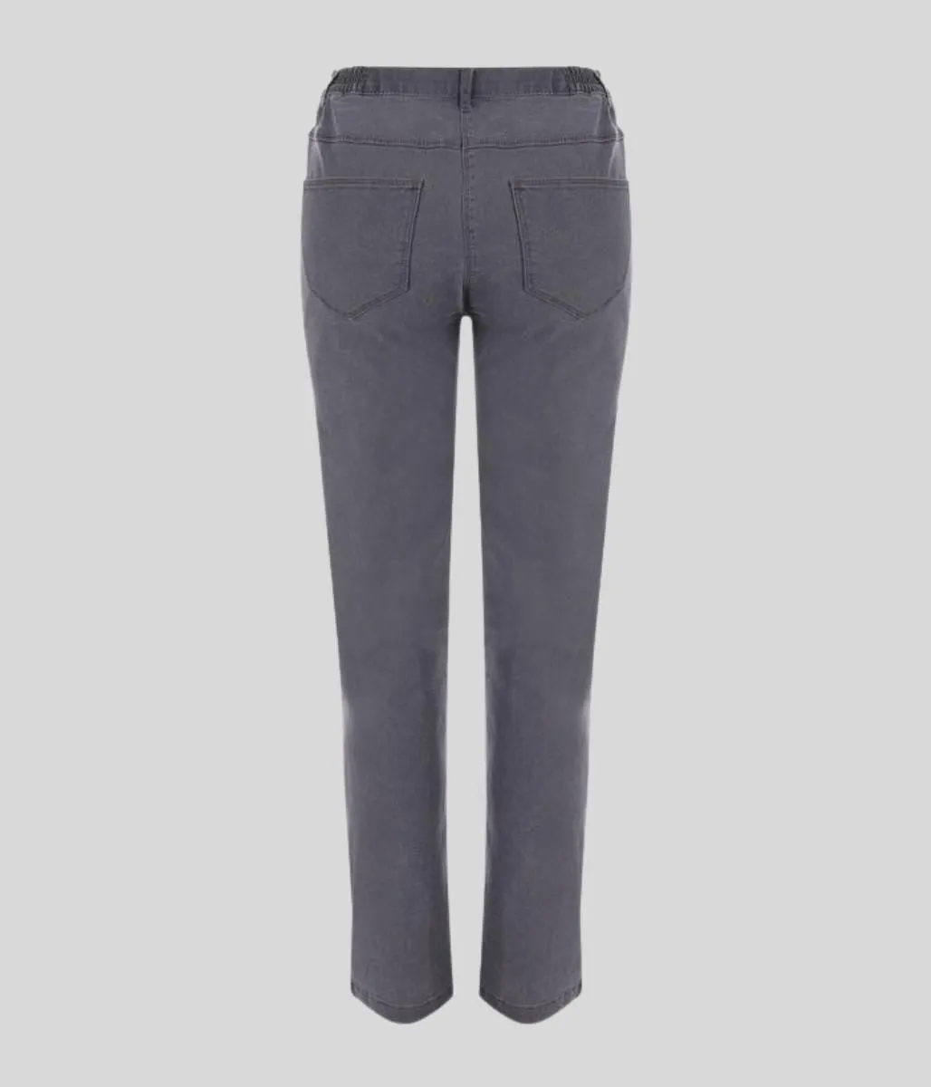 Grey Straight Leg Sara Jeans