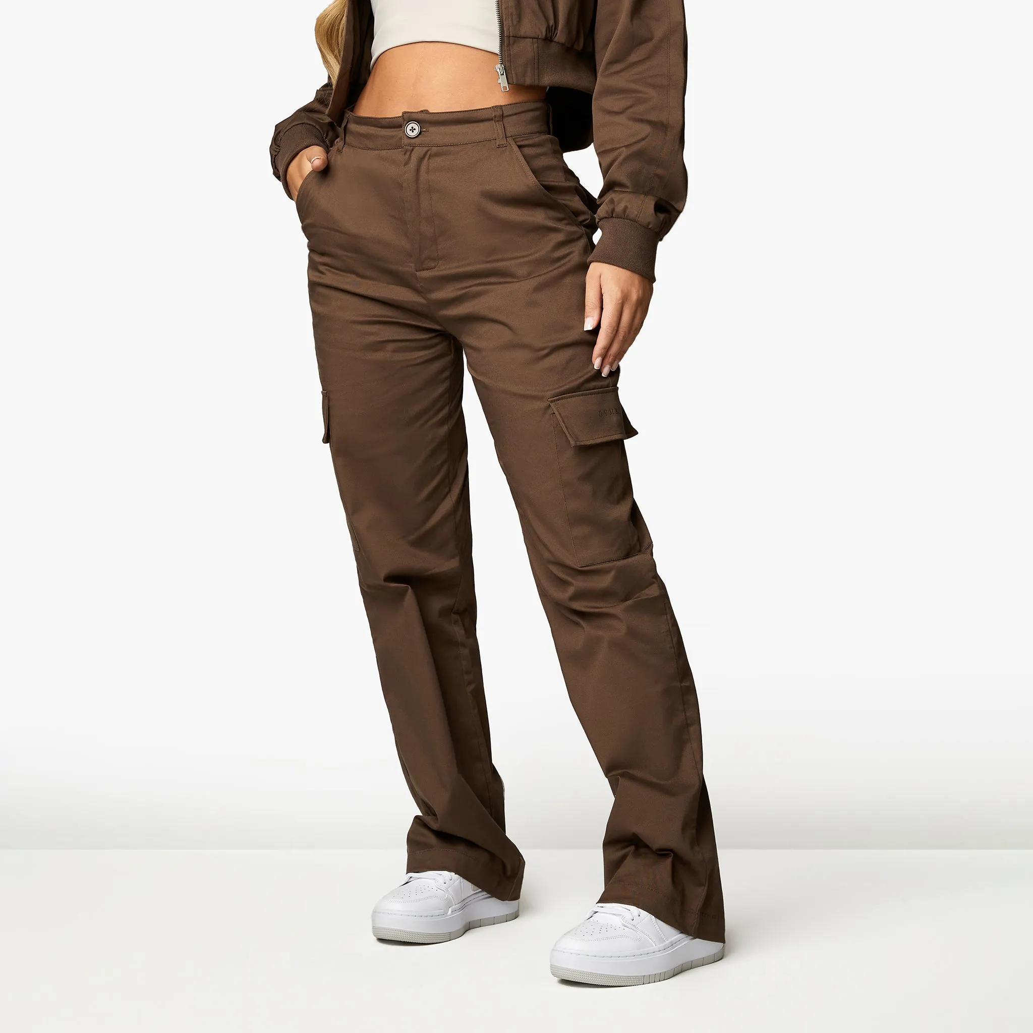 Gym King Woven Cargo Pant - Chocolate