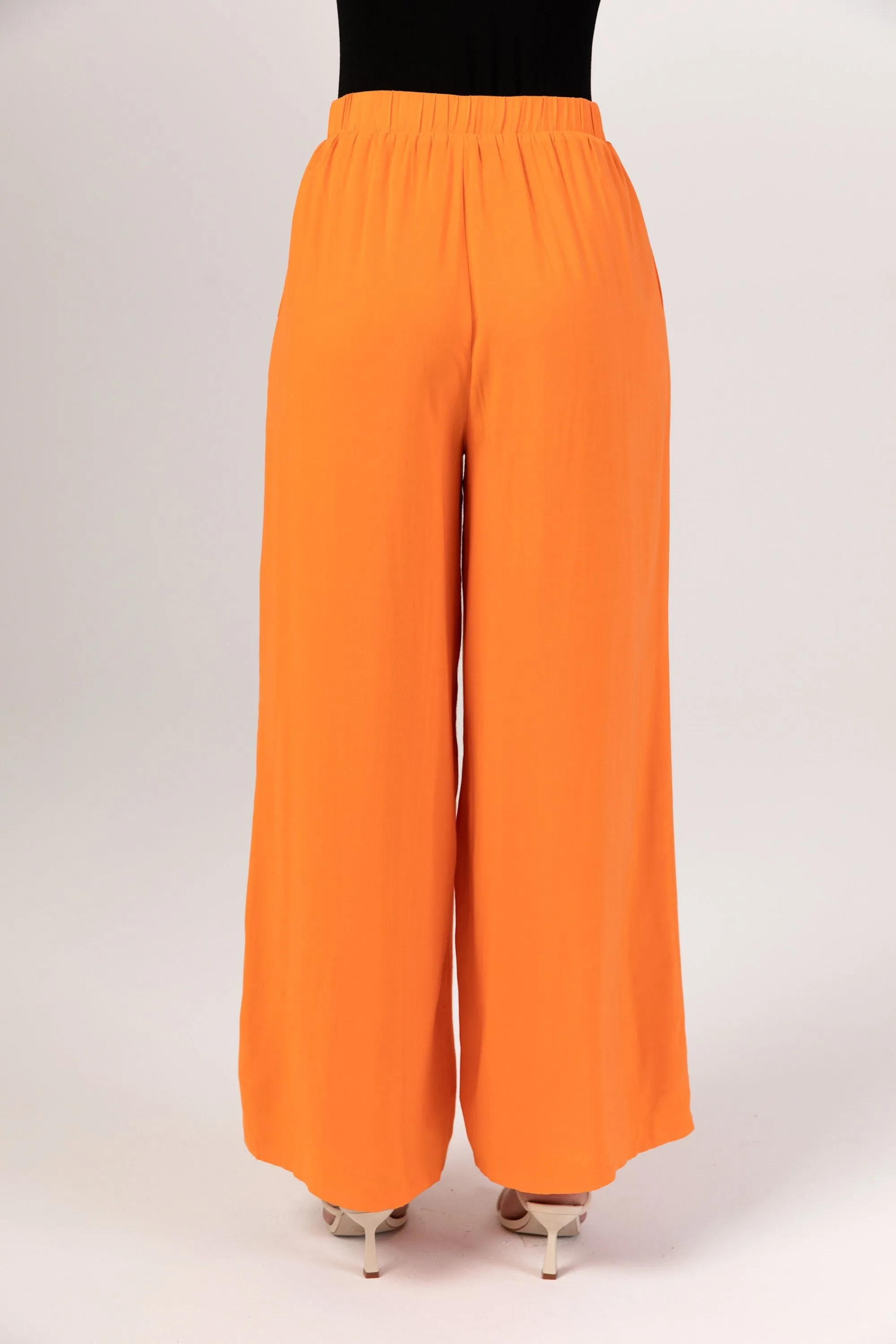 Hafsa Wide Leg Trousers - Muskmelon