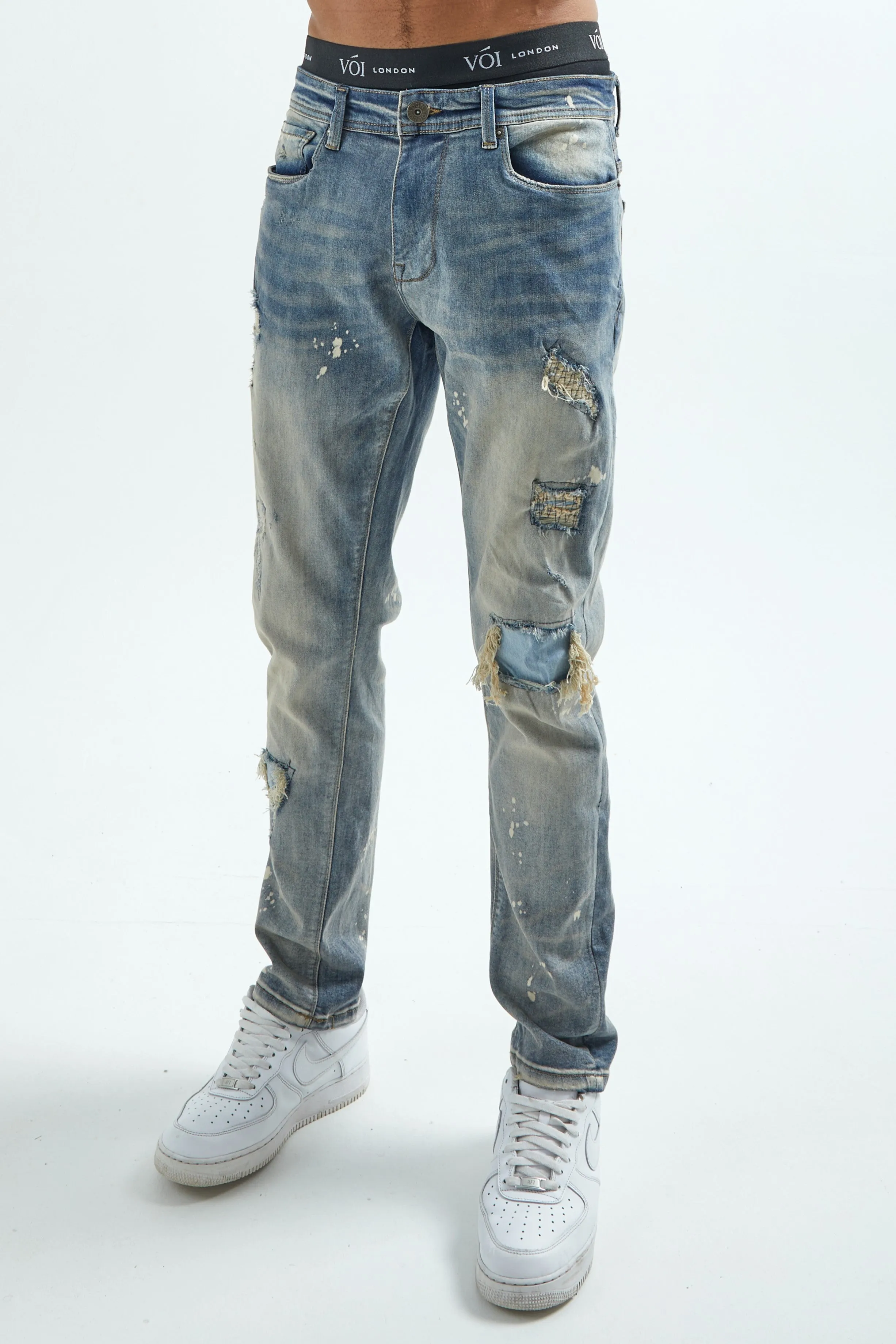 Harrow Tapered Jeans - Mid Blue