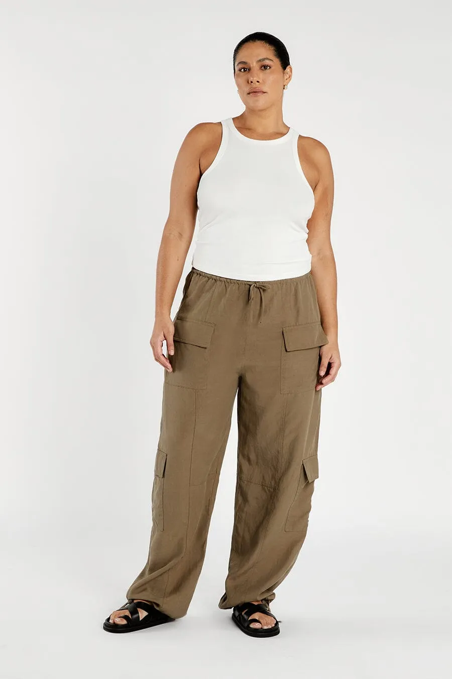 HEIDI FERN TENCEL BLEND CARGO PANT