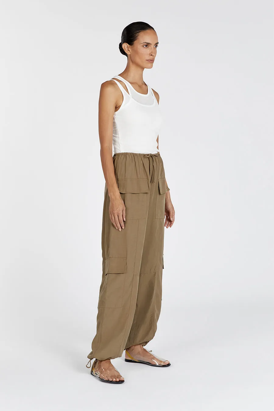 HEIDI FERN TENCEL BLEND CARGO PANT