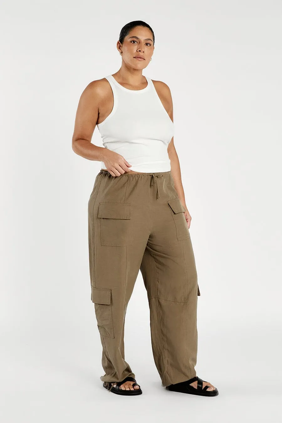 HEIDI FERN TENCEL BLEND CARGO PANT