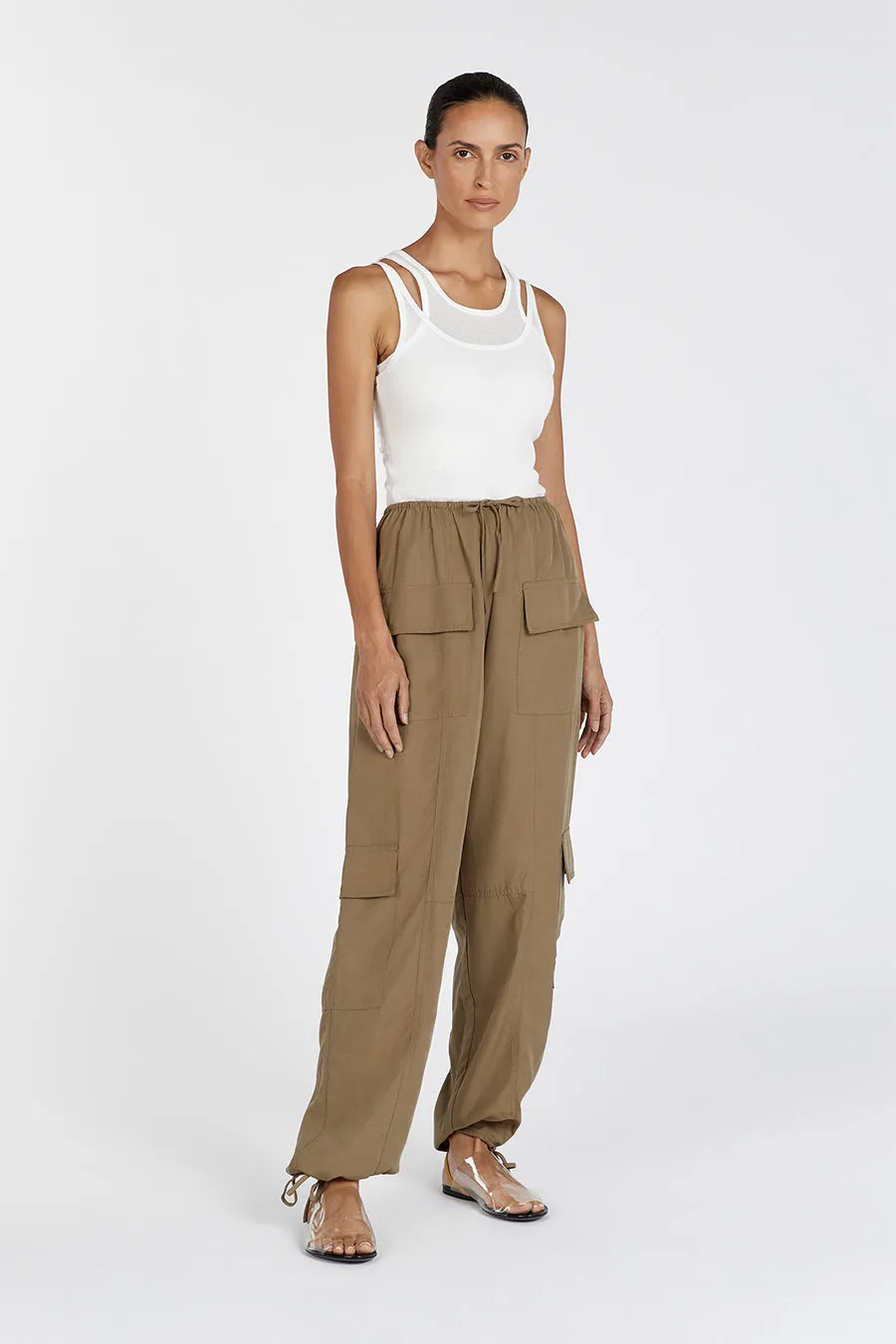 HEIDI FERN TENCEL BLEND CARGO PANT