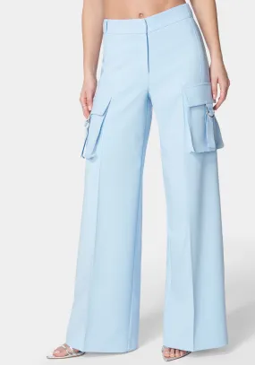 High Waist Ultra Wide Leg Cargo Pant