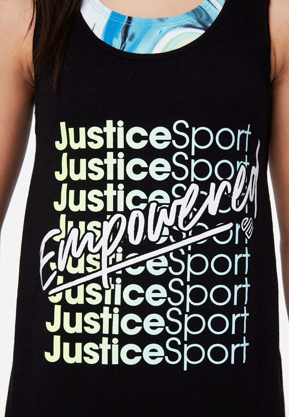 J Sport Scoop Neck Layered Tank