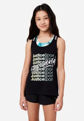 J Sport Scoop Neck Layered Tank