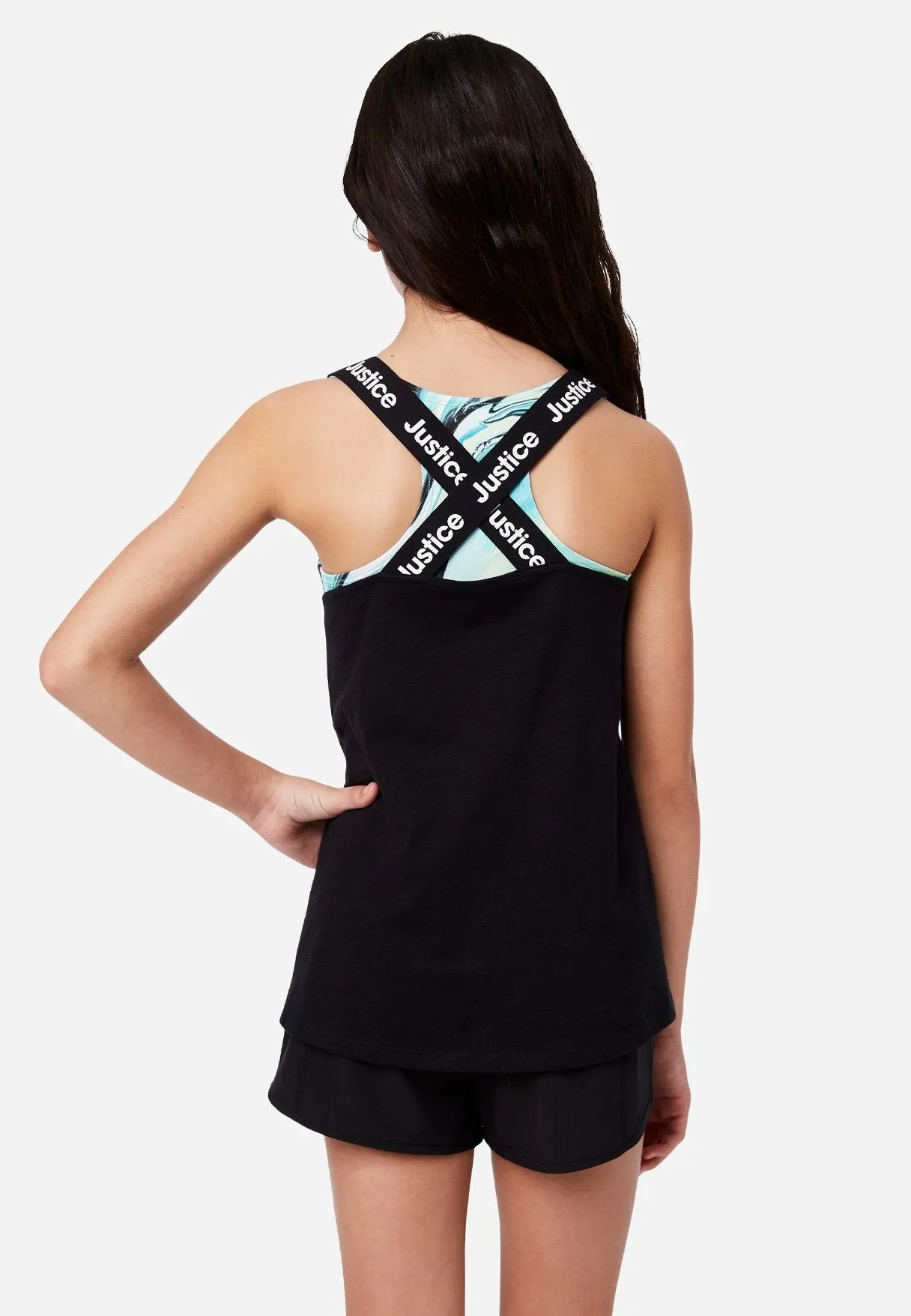 J Sport Scoop Neck Layered Tank