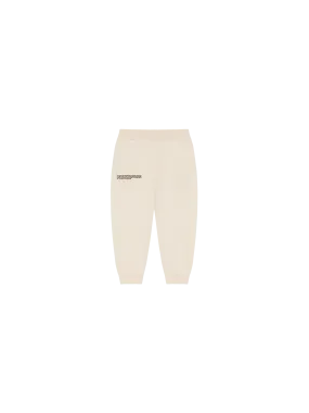 Kids' Organic Cotton Knit Track Pants—sand