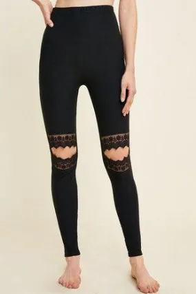 Lace Cut-Out Legging