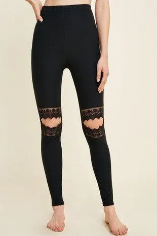 Lace Cut-Out Legging