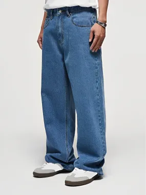 Laid-Back Blue Wide Leg Jeans