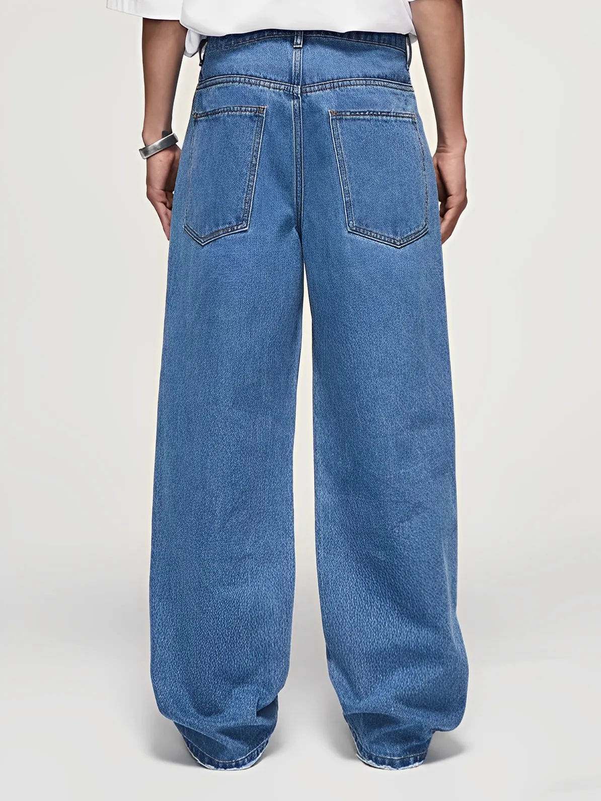 Laid-Back Blue Wide Leg Jeans