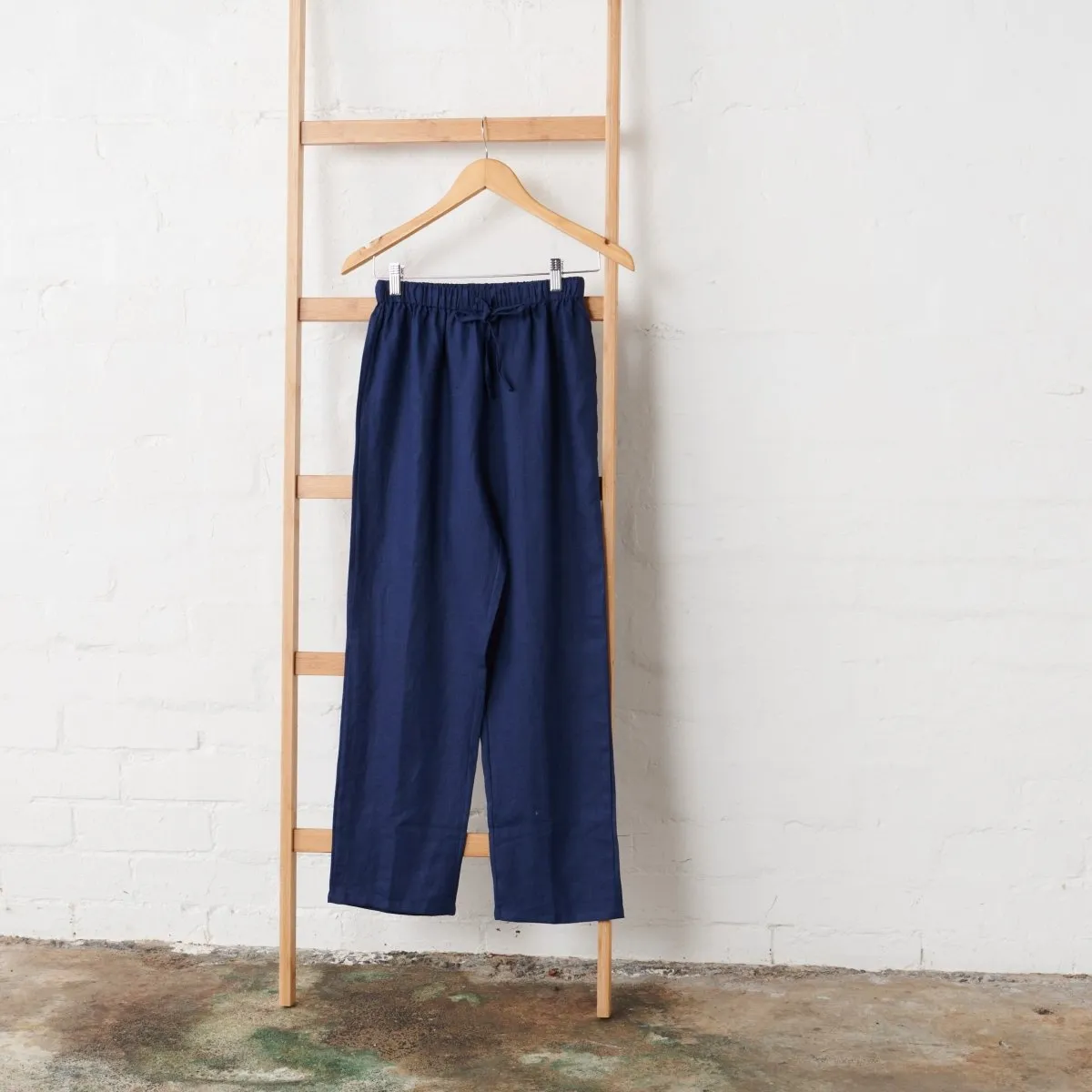 Linen Pyjama Pant - Navy