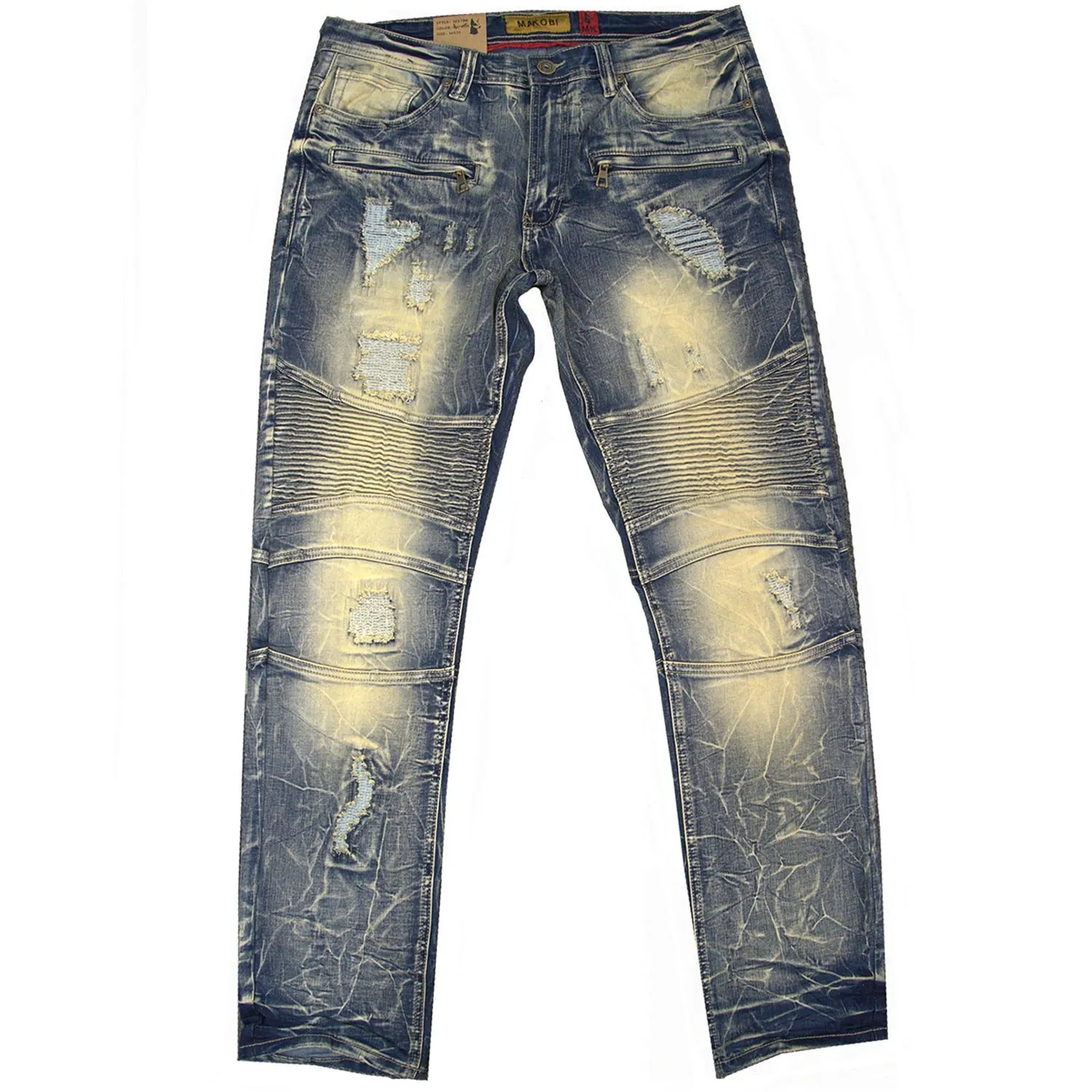 Makobi Biker Jeans Dirt Wash