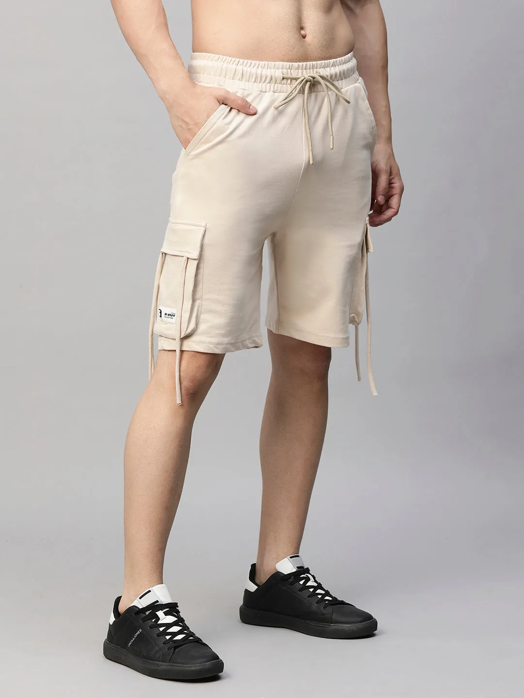 Mens Cargo Shorts - Beige