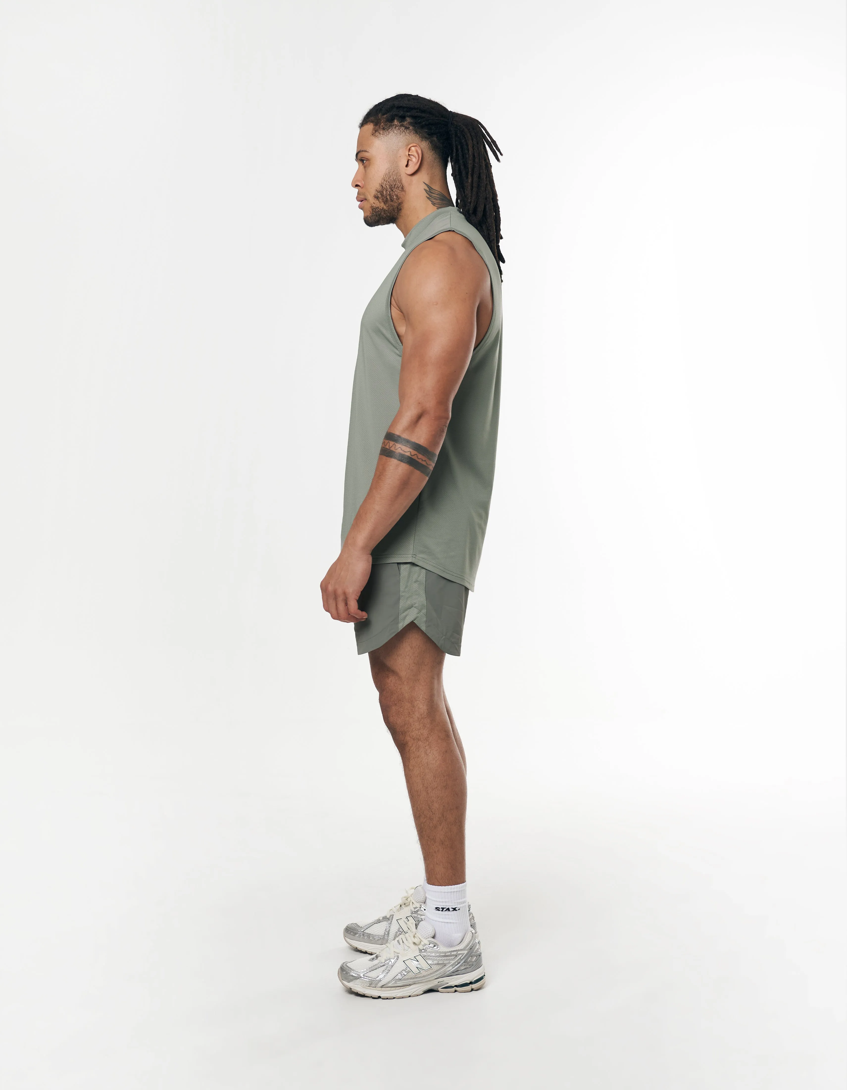 Mens Sport Muscle Tank - Sage