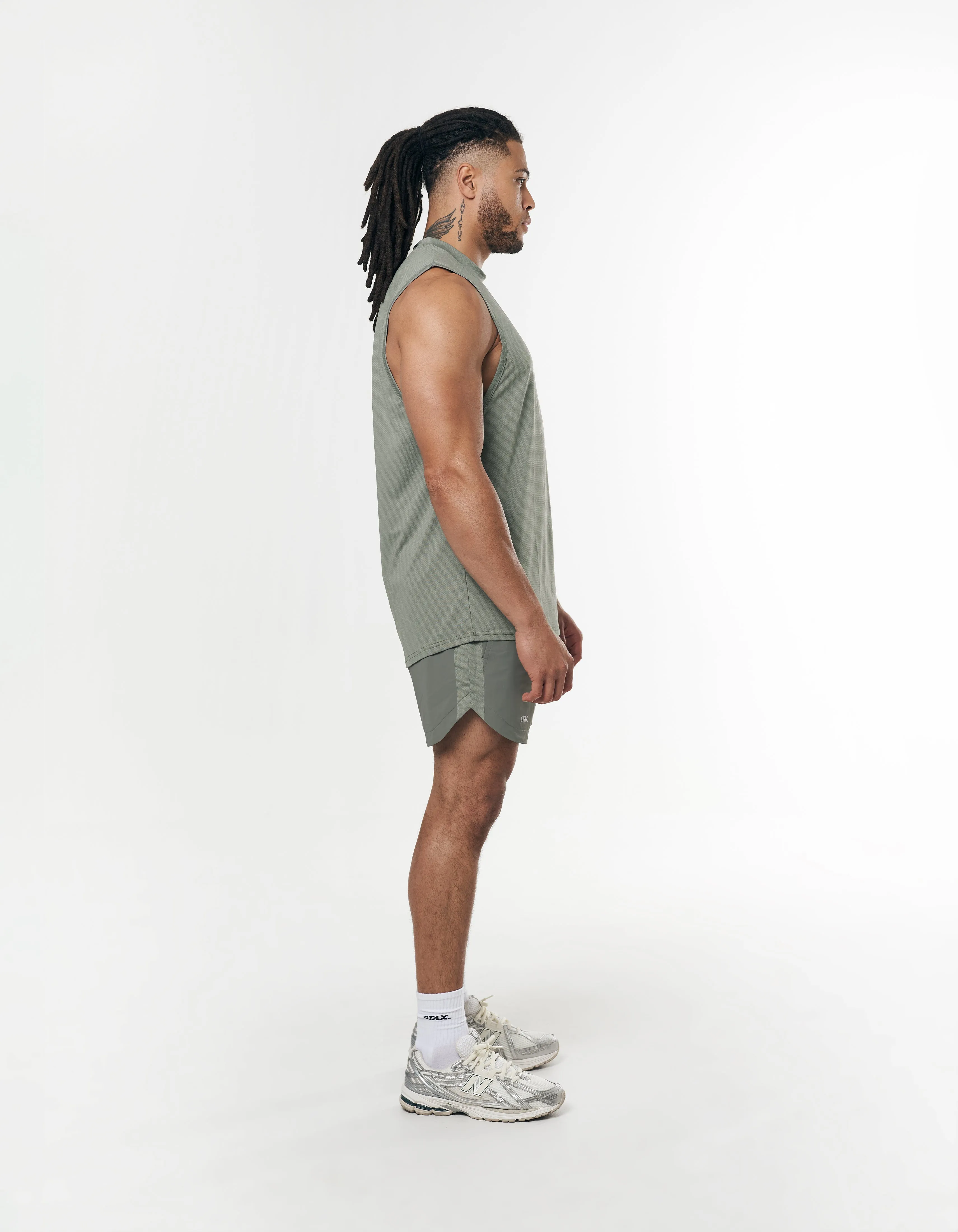 Mens Sport Muscle Tank - Sage