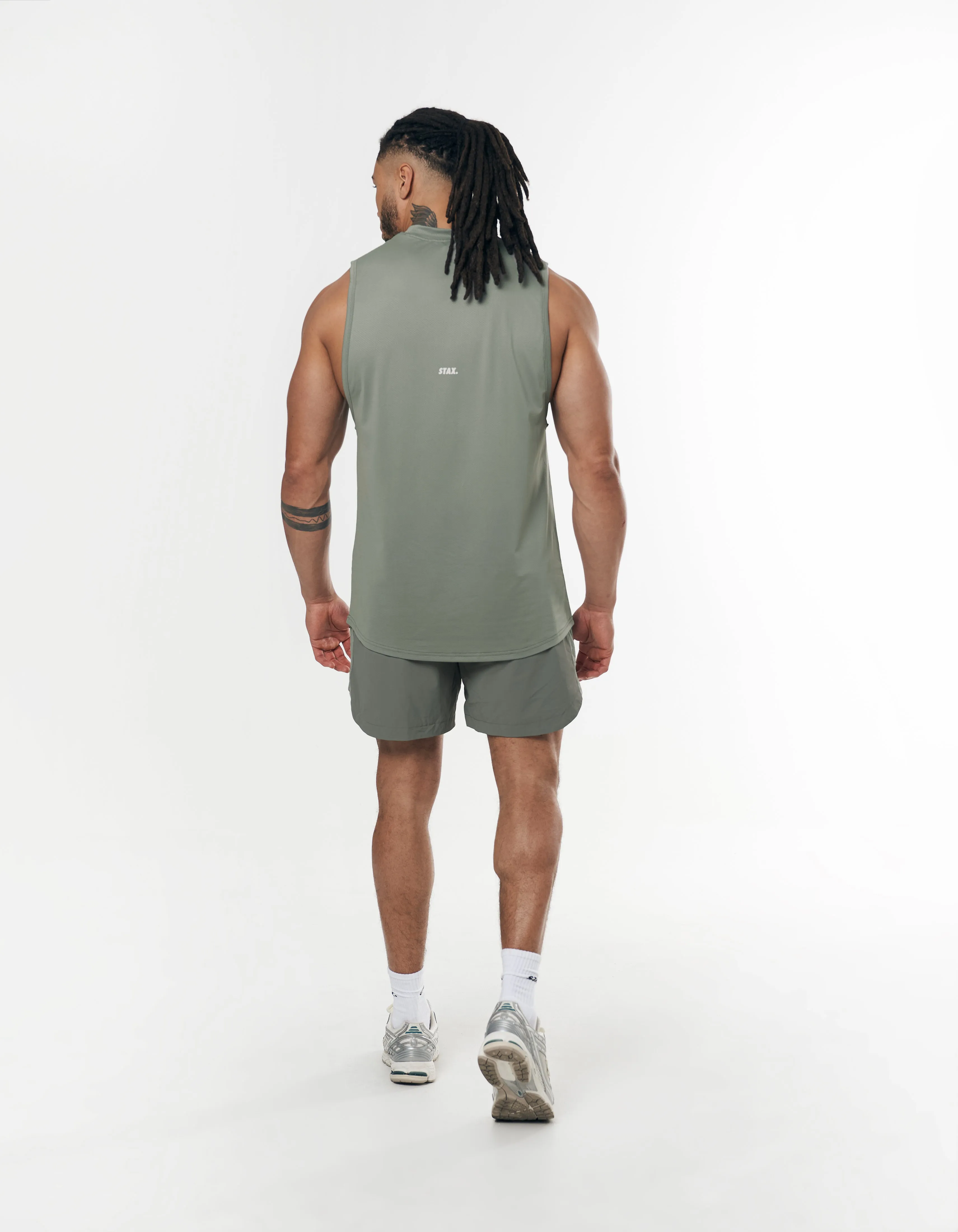 Mens Sport Muscle Tank - Sage