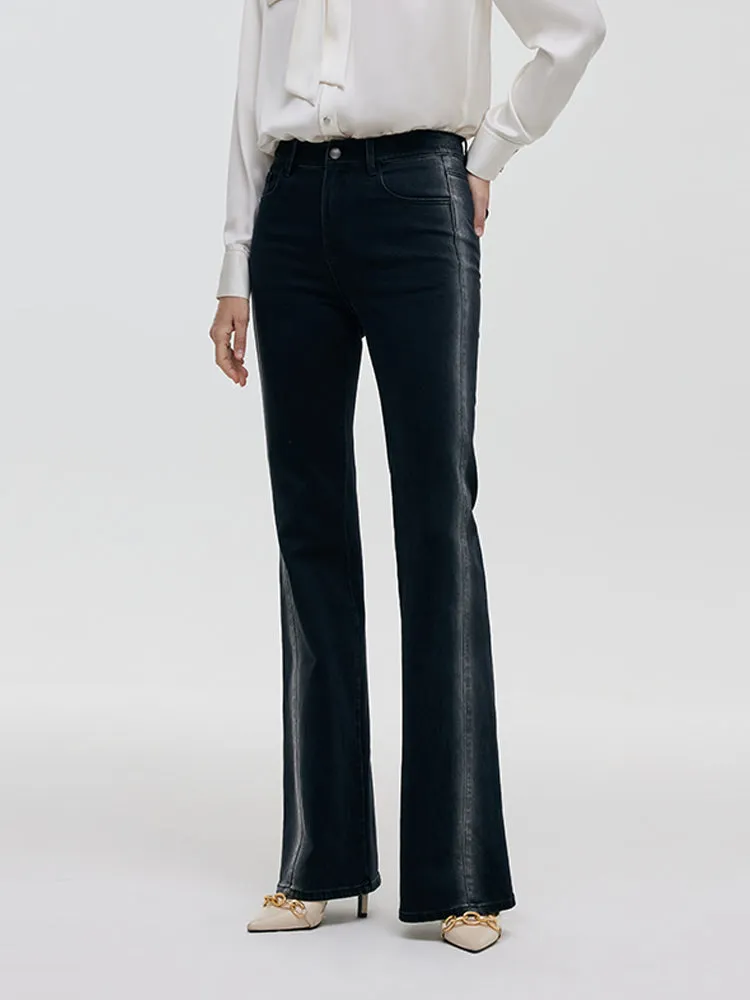 Mid-Rise Flared Women Jeans