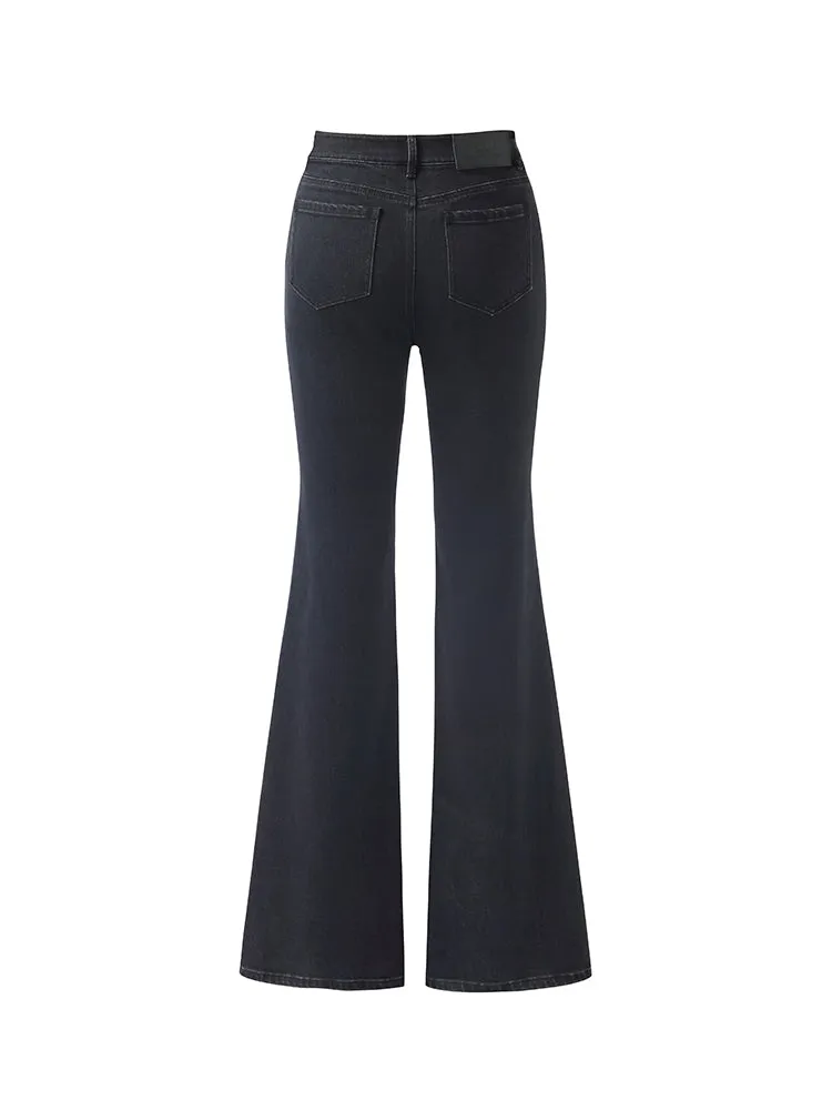 Mid-Rise Flared Women Jeans