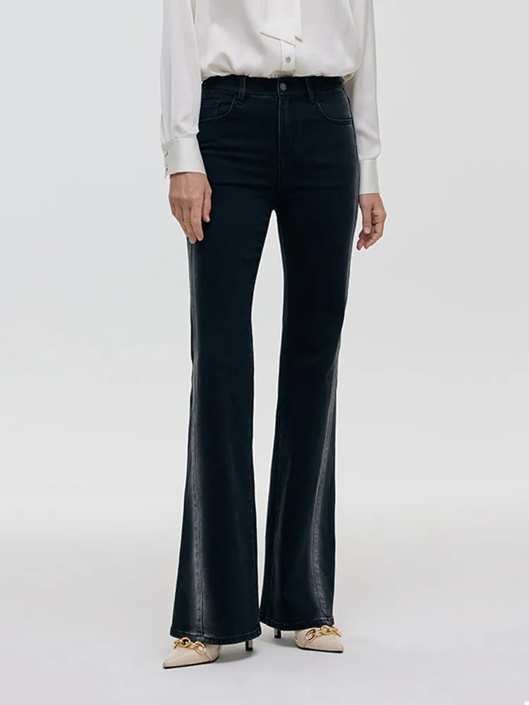 Mid-Rise Flared Women Jeans