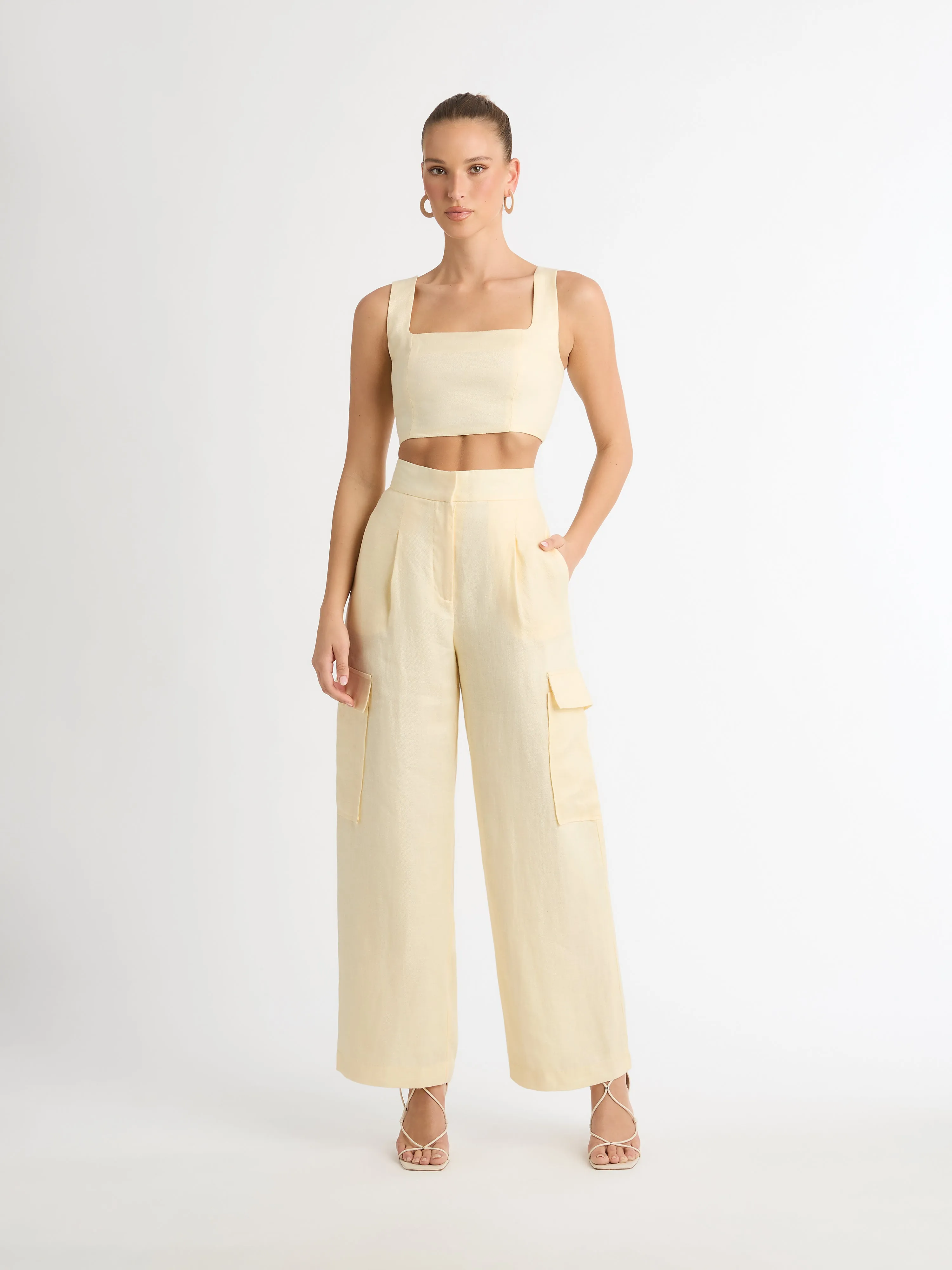 MILA LINEN CARGO PANT