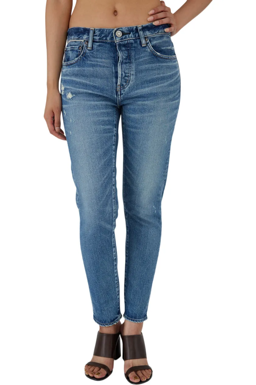 Moussy Denim Avenal Tapered Jeans in Blue