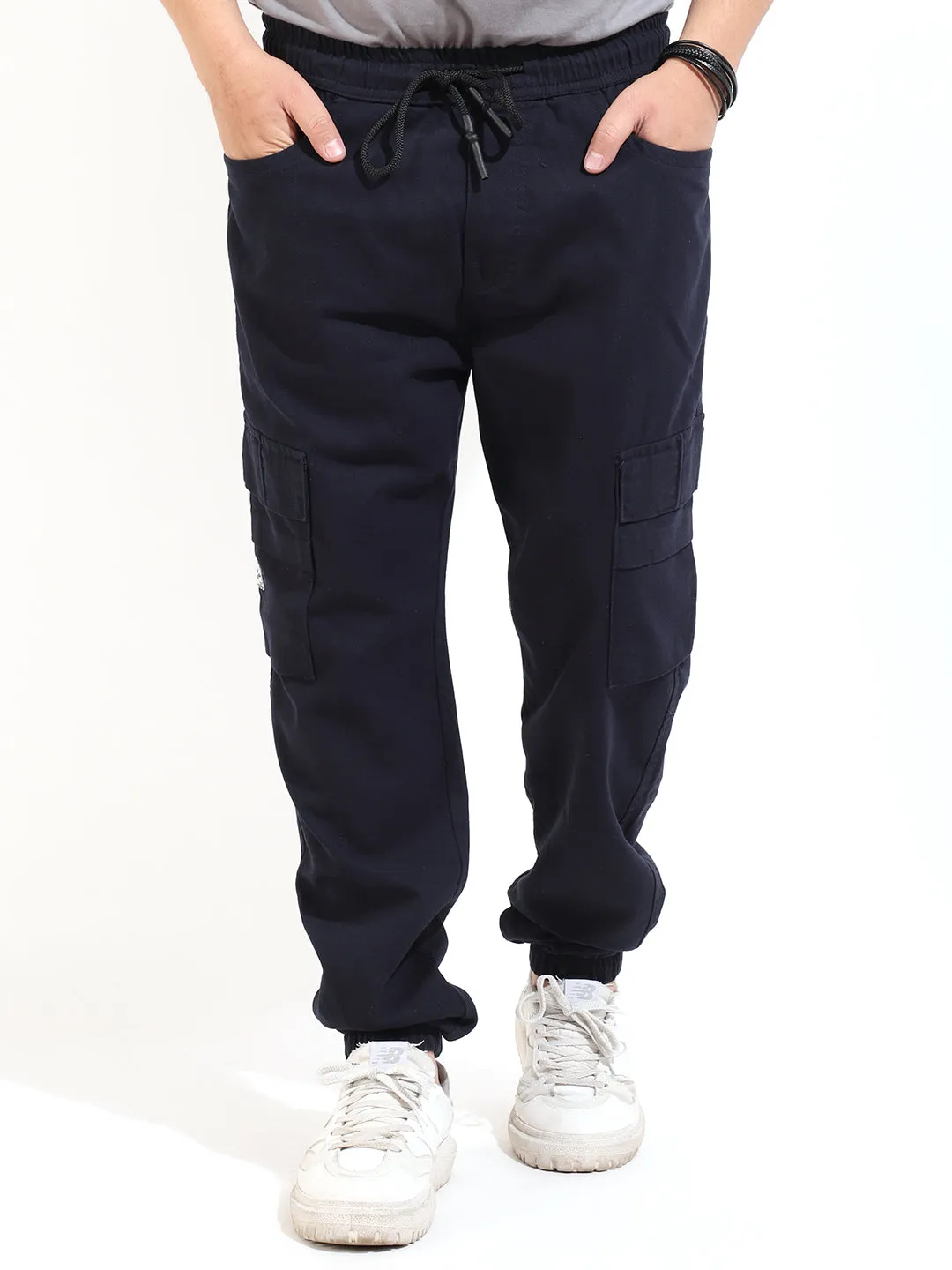 Navy Cotton Stretch Cargo