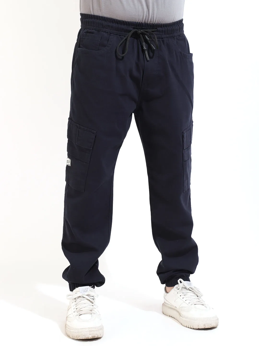 Navy Cotton Stretch Cargo