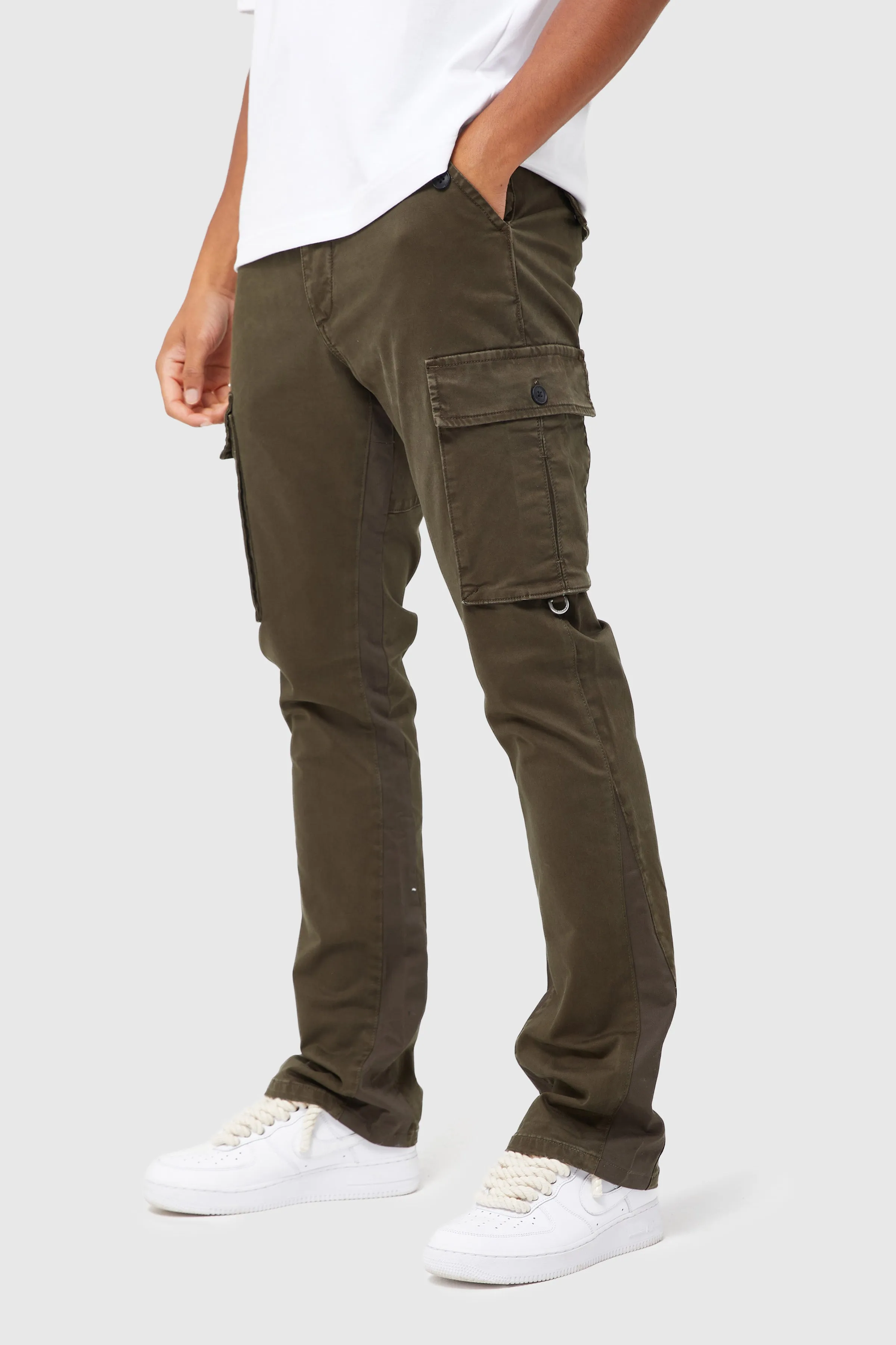 NOMAD CARGO FLARE PANT - KHAKI