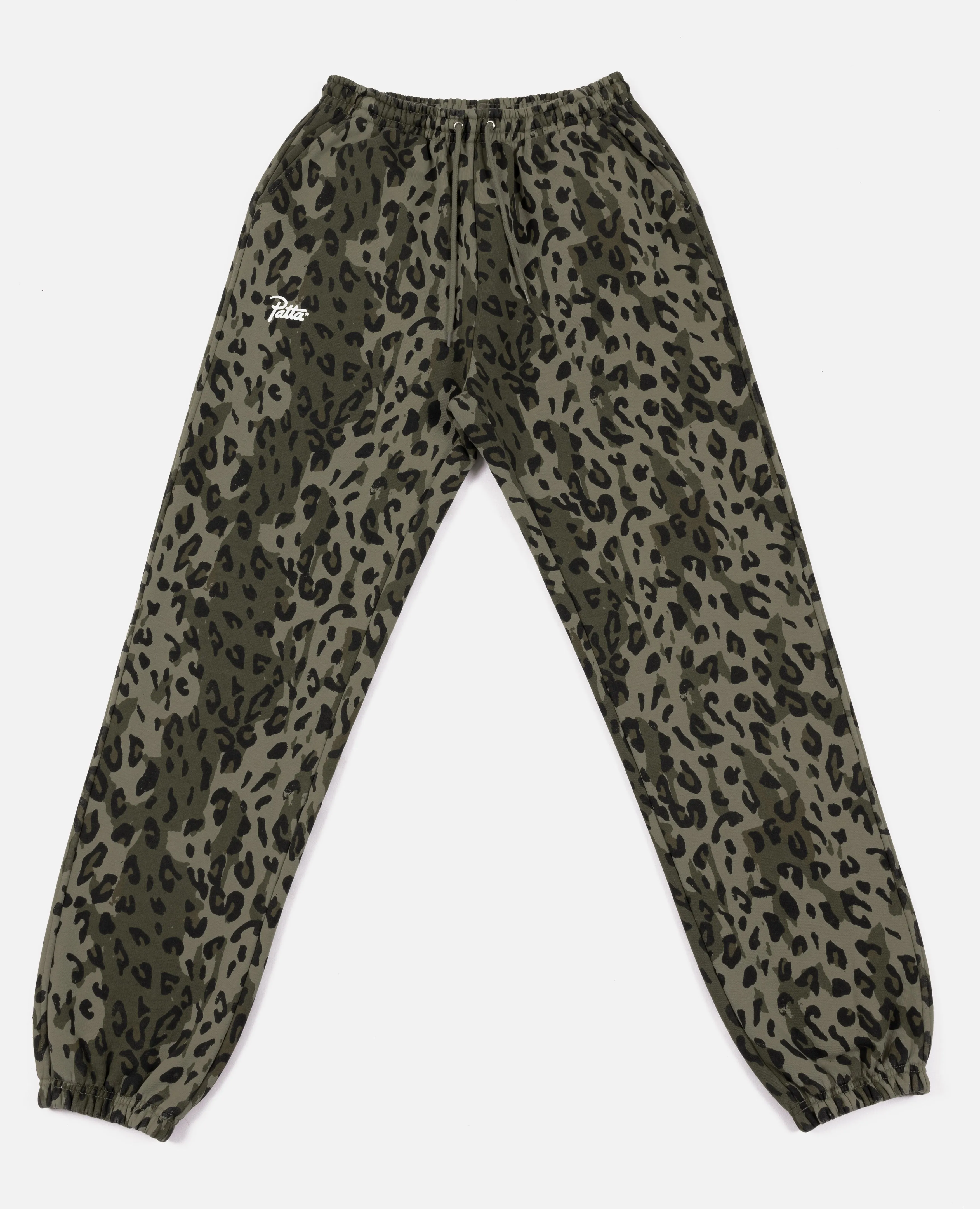 Patta Femme Leopard Jogging Pants (Dusty Olive)