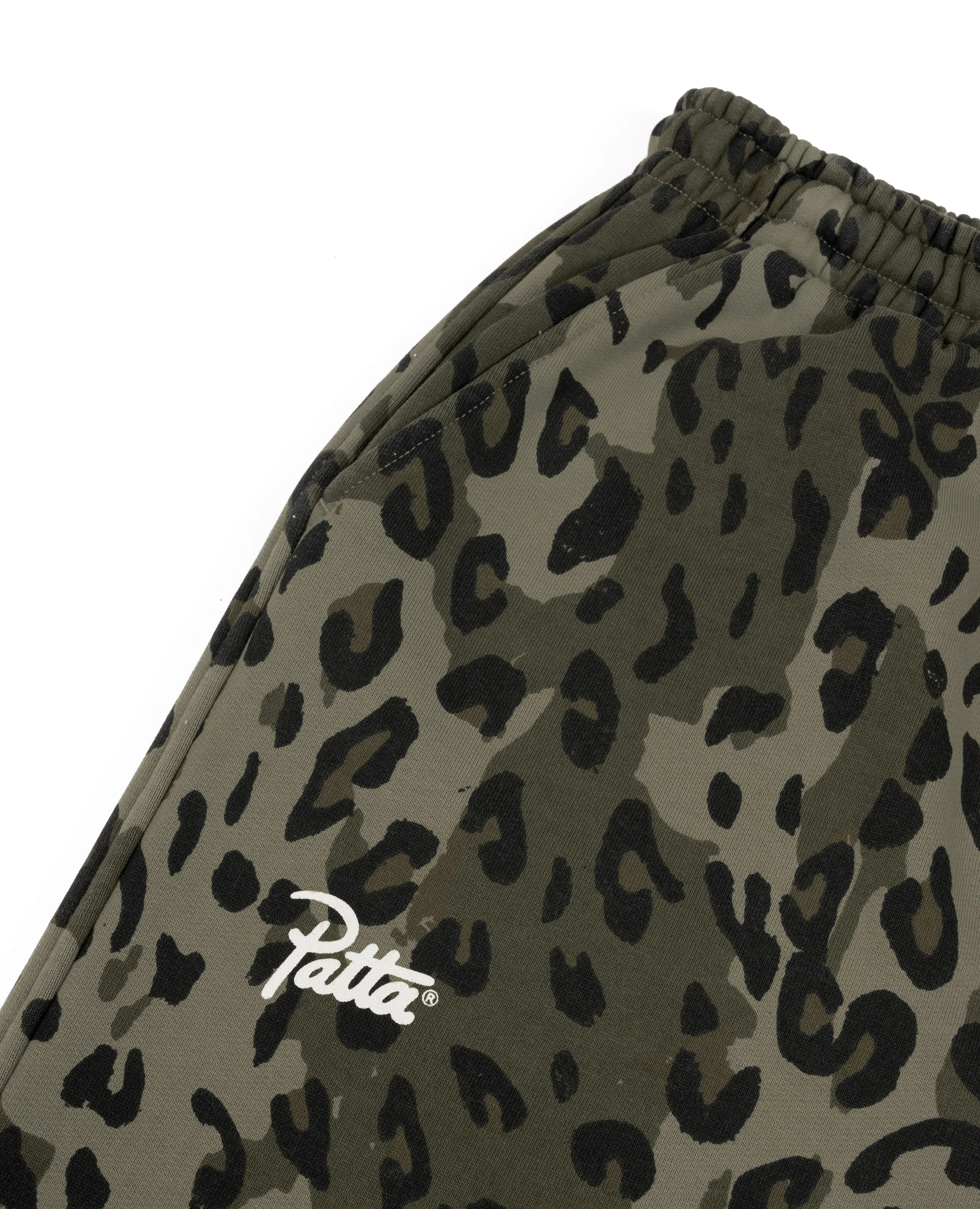 Patta Femme Leopard Jogging Pants (Dusty Olive)