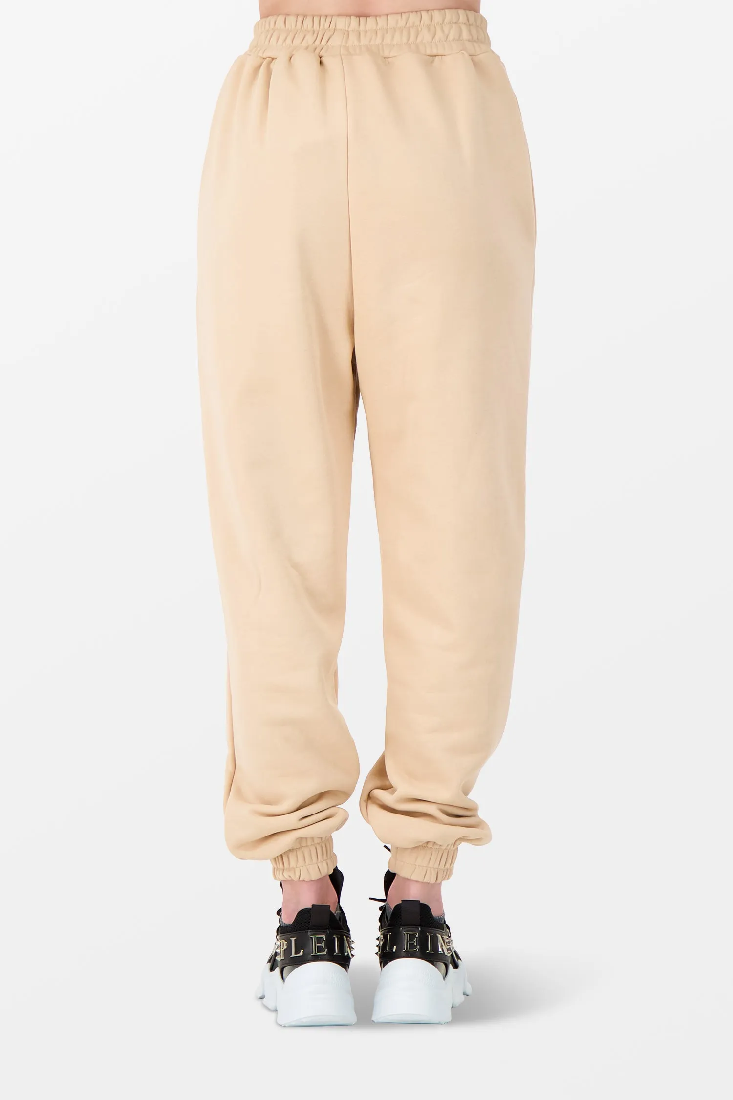 Philipp Plein Beige Embroidery Signature Trousers