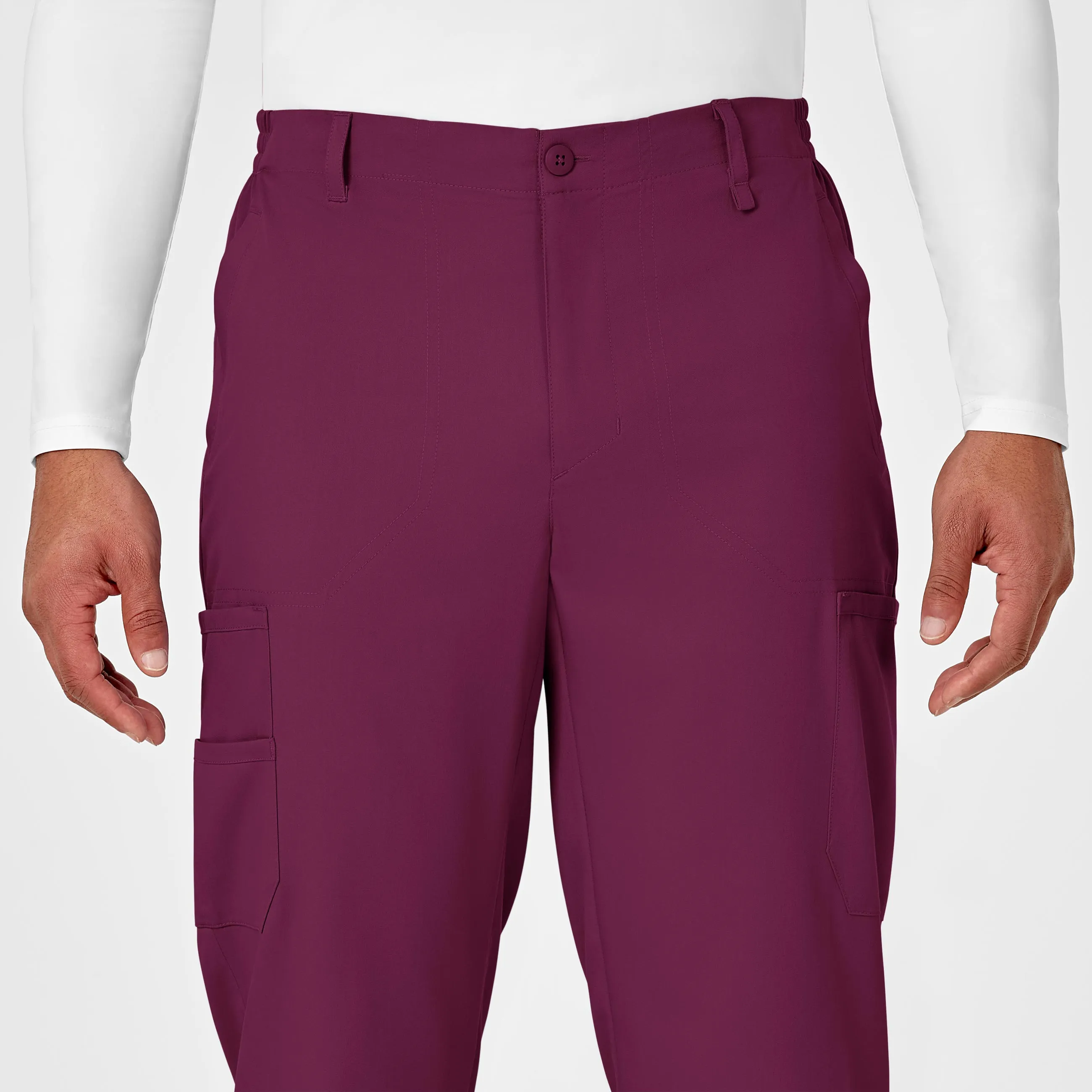 PRO Men's Cargo Scrub Pant - Wine